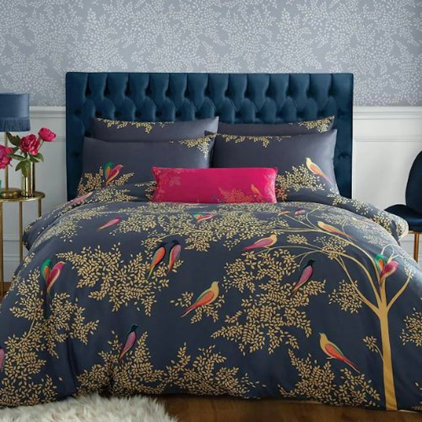 Sara Miller Smokey Birds Bedding