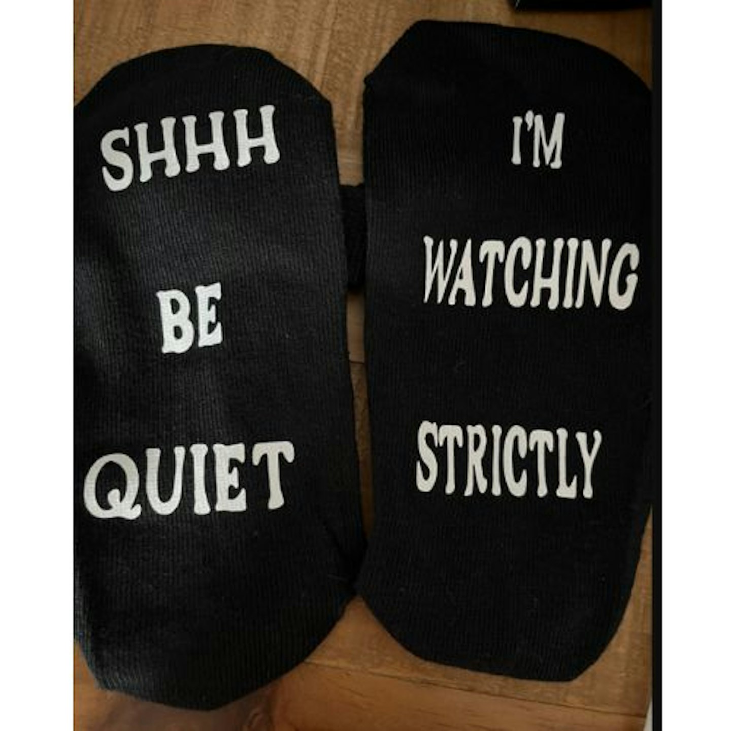 Etsy Shhh be quiet I watching strictly socks