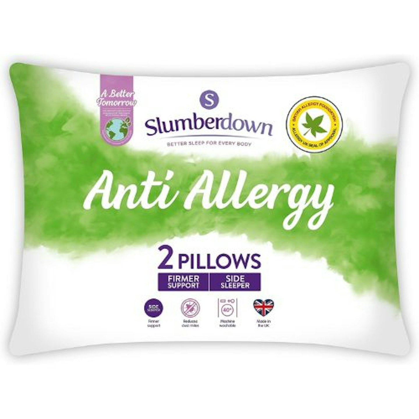 Slumberdown Anti Allergy Pillows 2 Pack