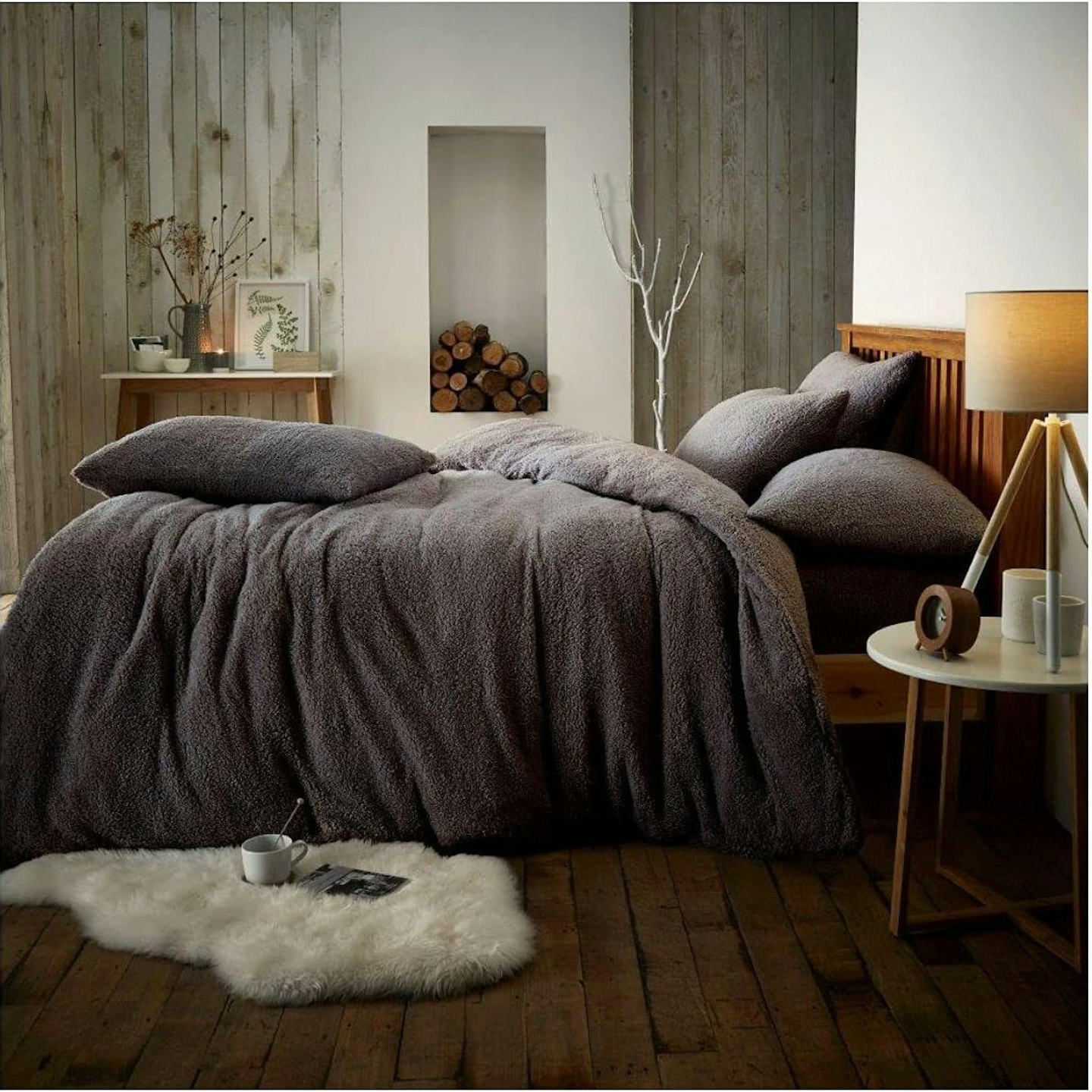 Teddy fleece duvet set 