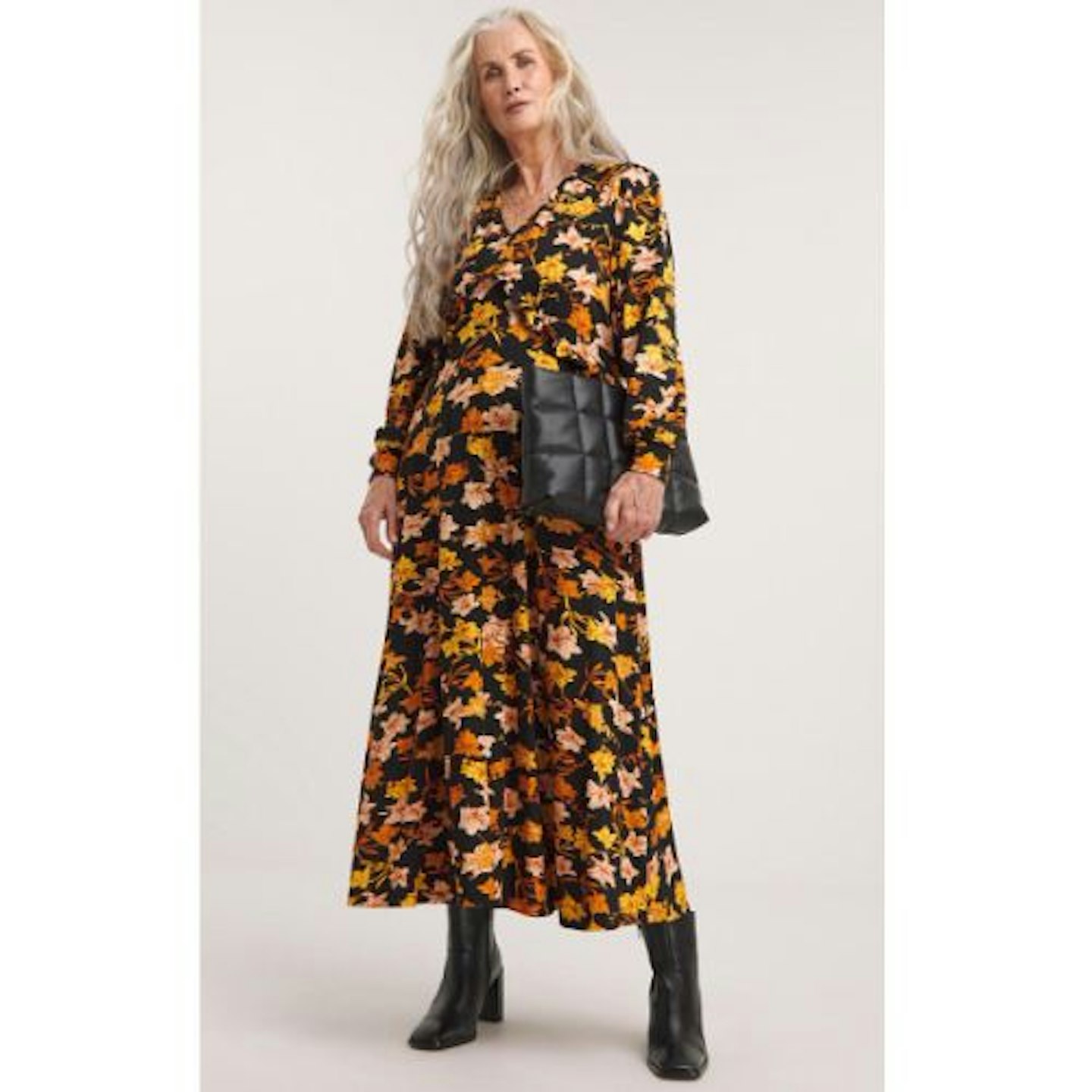 Joe Browns Glorious Golden Leaves Midaxi Jersey Dress