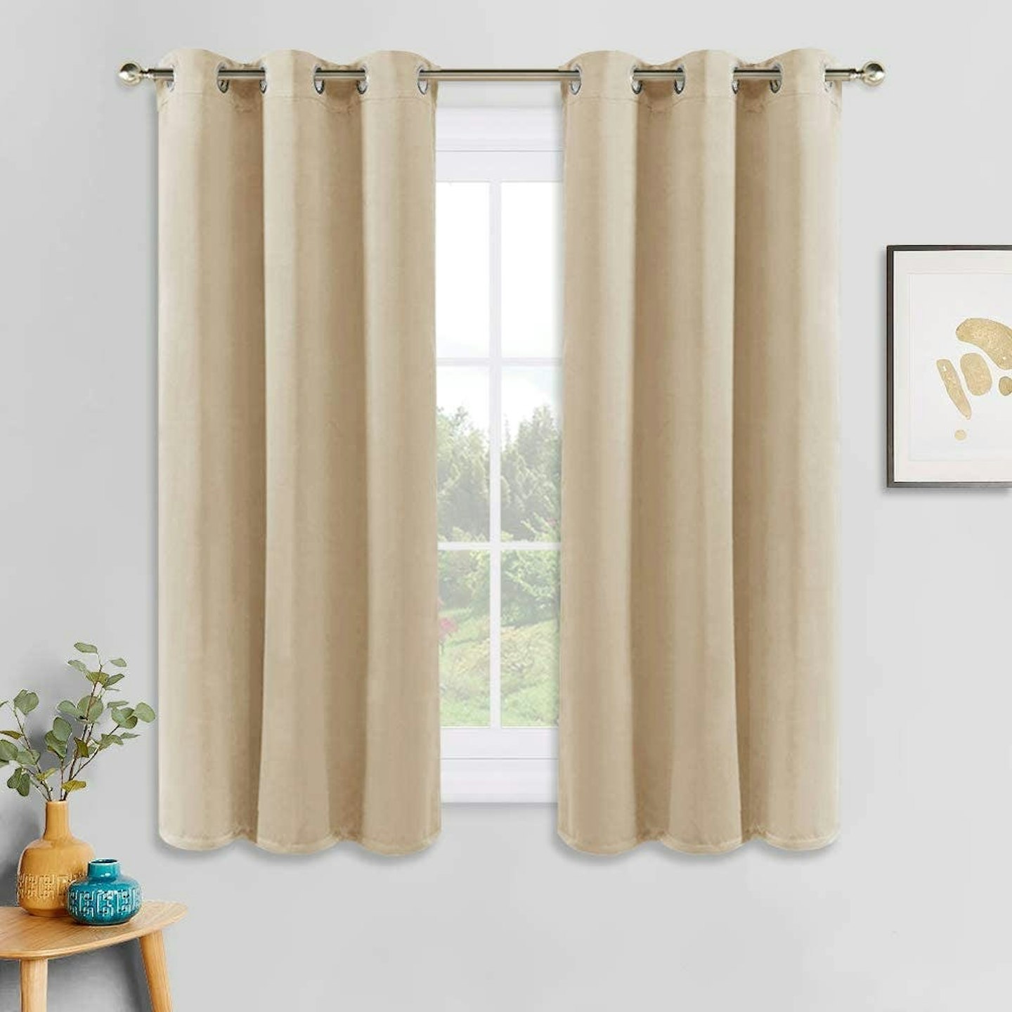 Best blackout curtains: Pony Dance Beige Eyelet Curtains