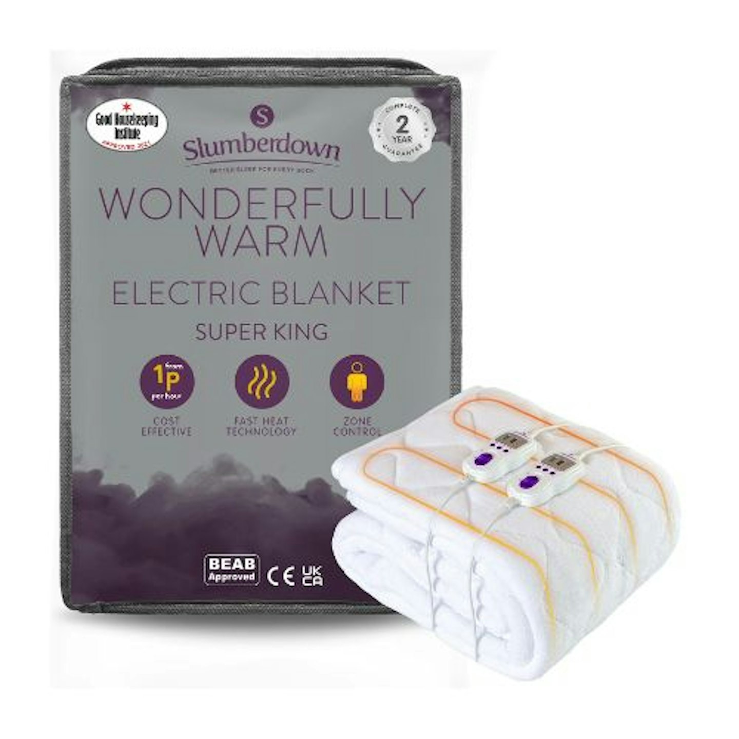 Slumberdown Wonderful Warm Luxury Electric Throw Blanket