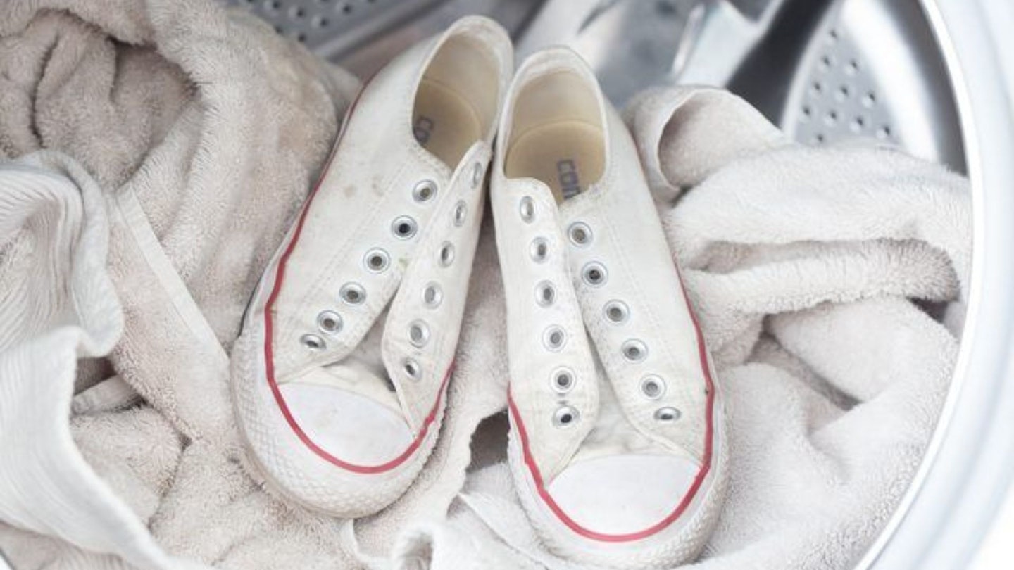 Washing shoes in a washing machine