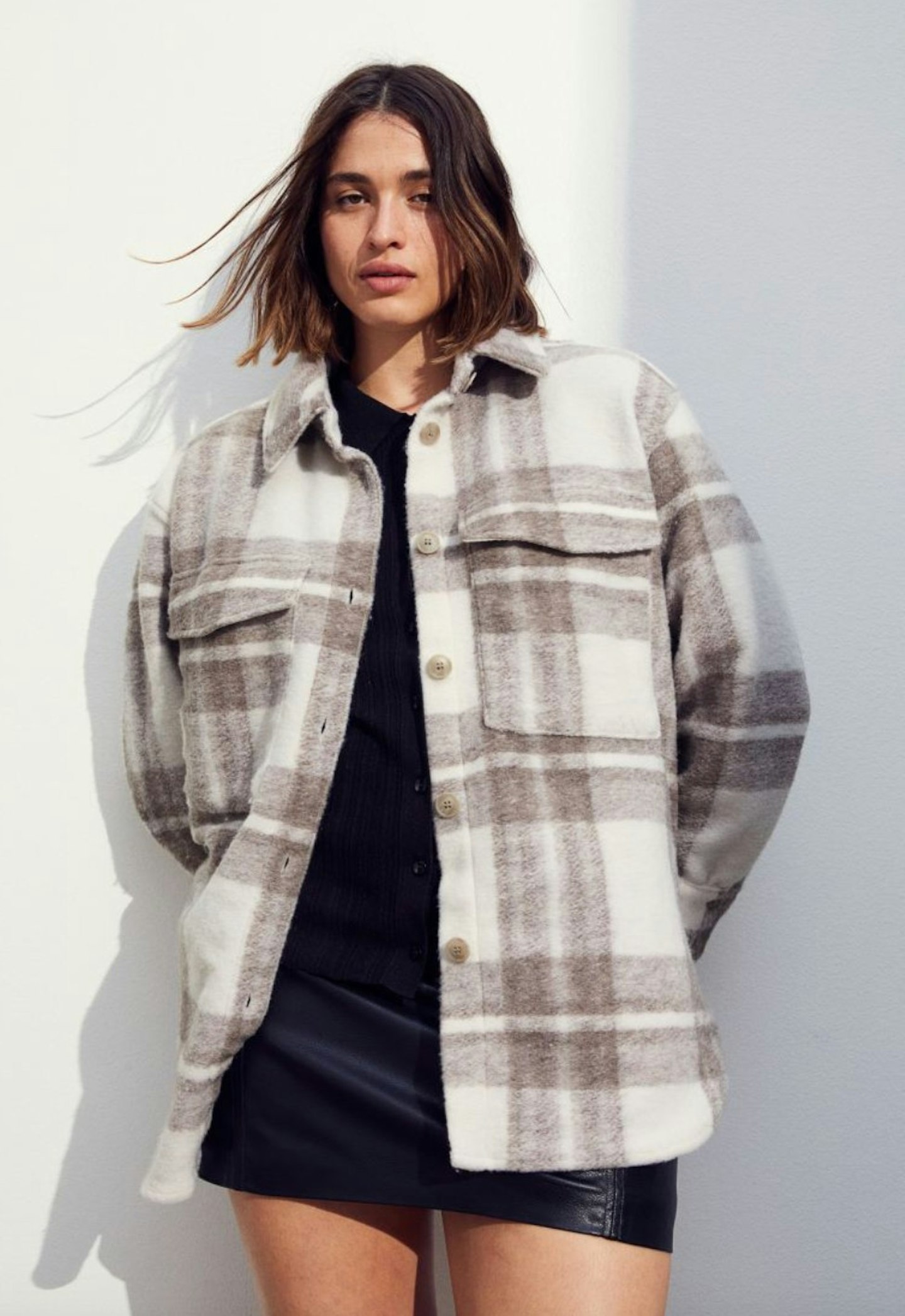 Oversized shacket