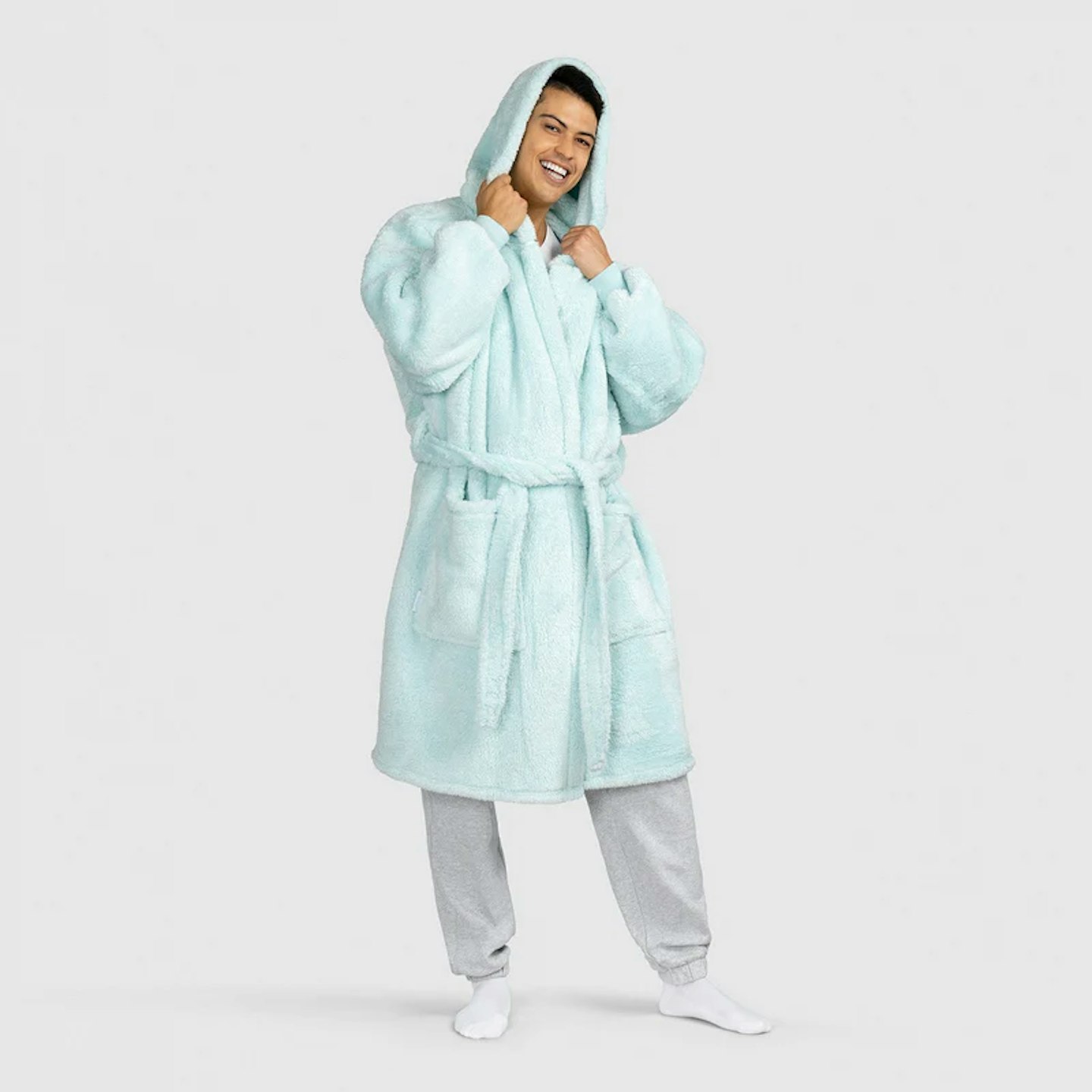 Blue oodie dressing gown 