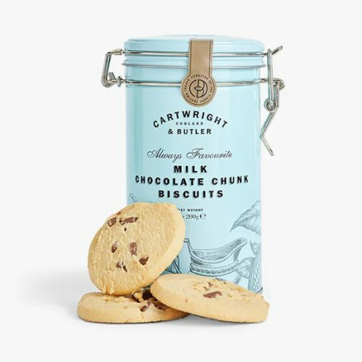 Cartwright & Butler Milk Chocolate Chunk Biscuits in Tin, 200g