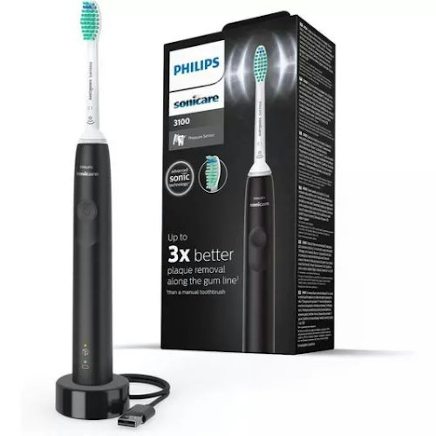 PHILIPS Sonicare 3100 Electric Toothbrush - Black
