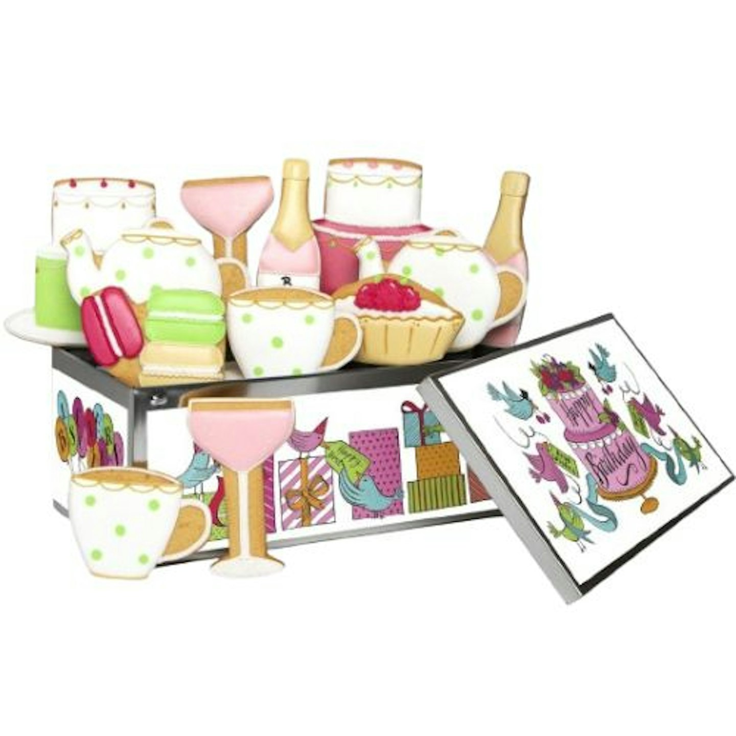 Biscuiteers Birthday Afternoon Tea Biscuit Tin