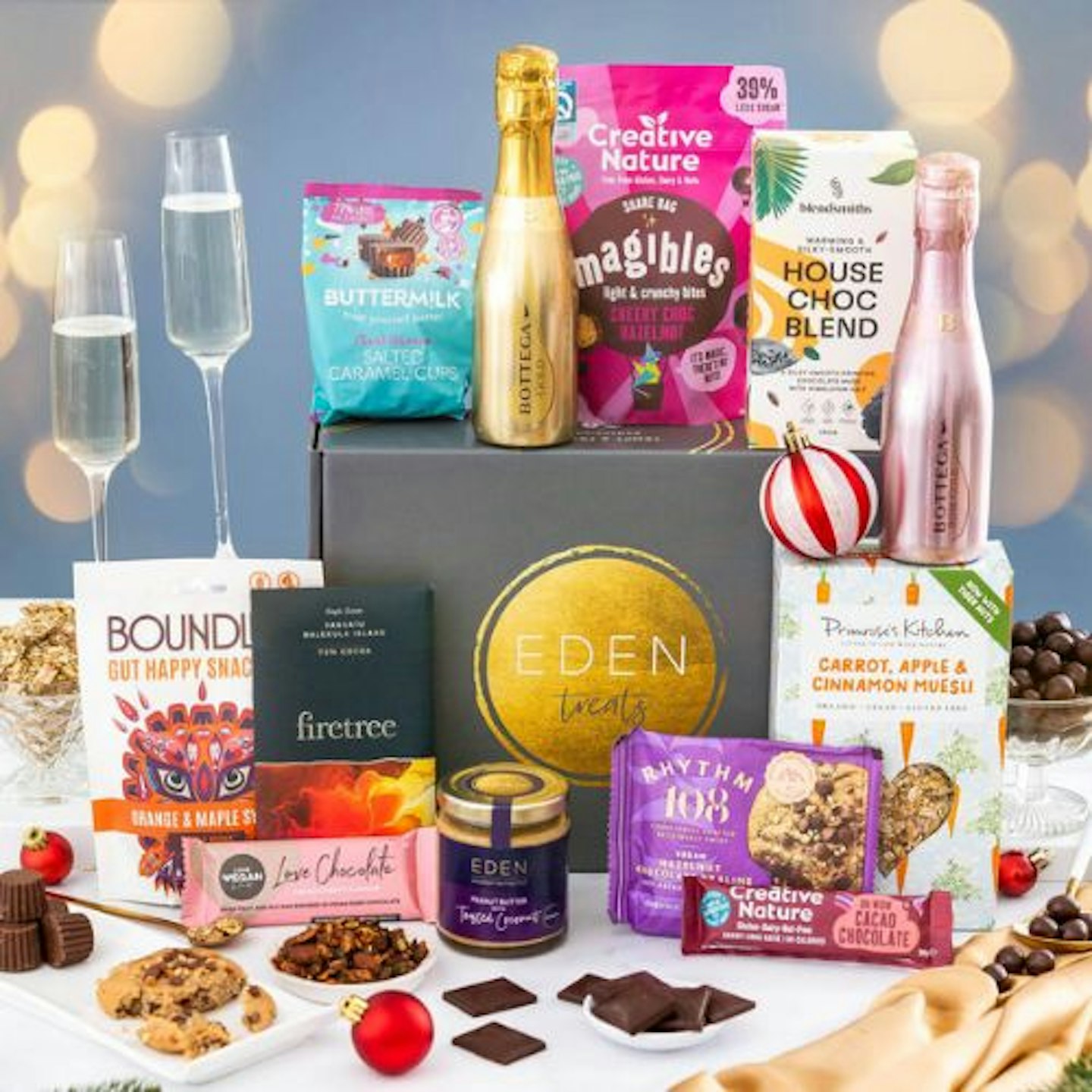 Eden Treat Luxury Vegan Personalised Food And Drink Hamper