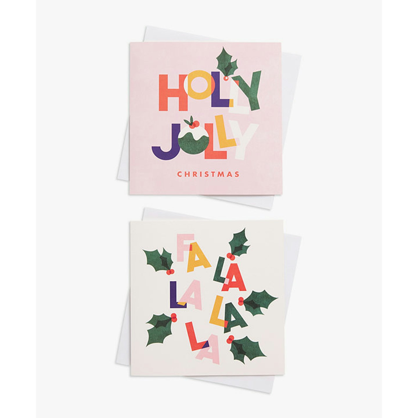 John Lewis Rainbow Time Capsule Holly Jolly Large Charity Christmas Cards