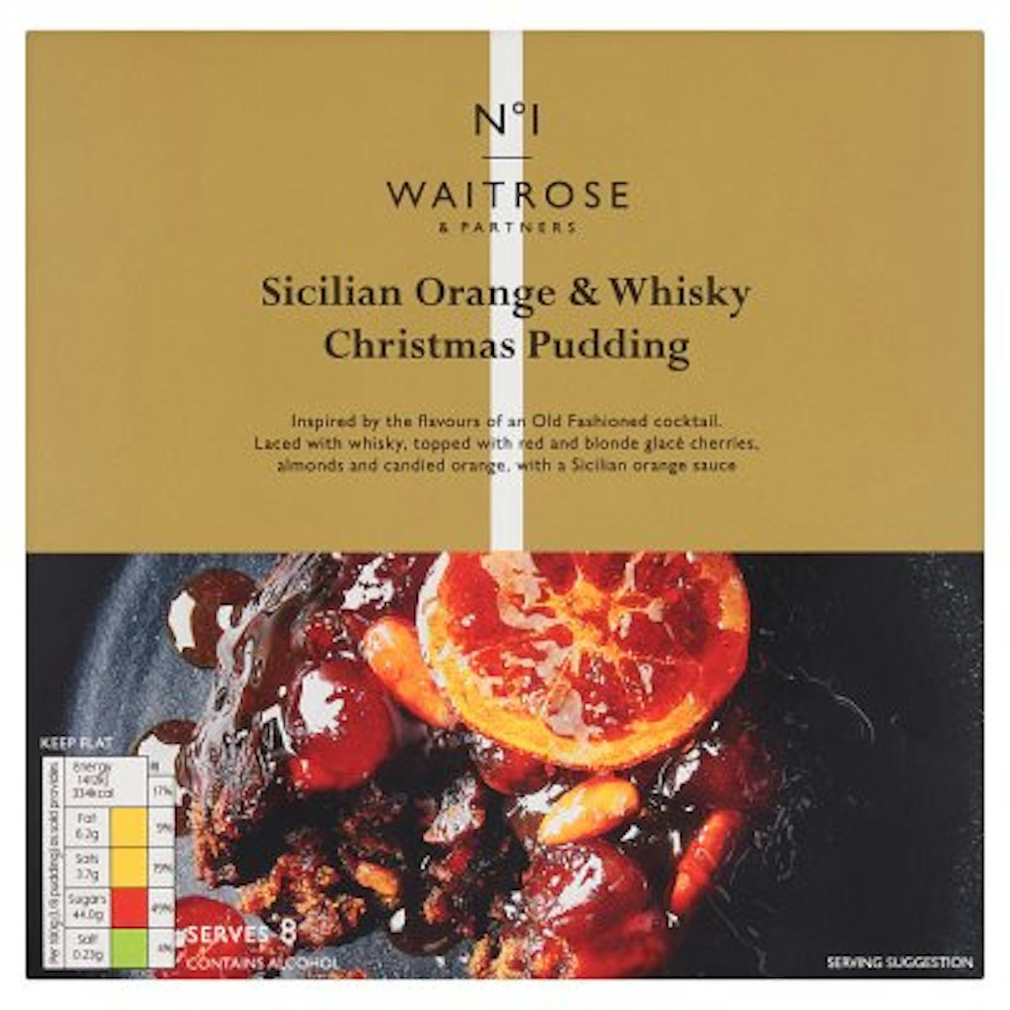 Waitrose No.1 Sicilian Orange & Whisky Christmas Pudding