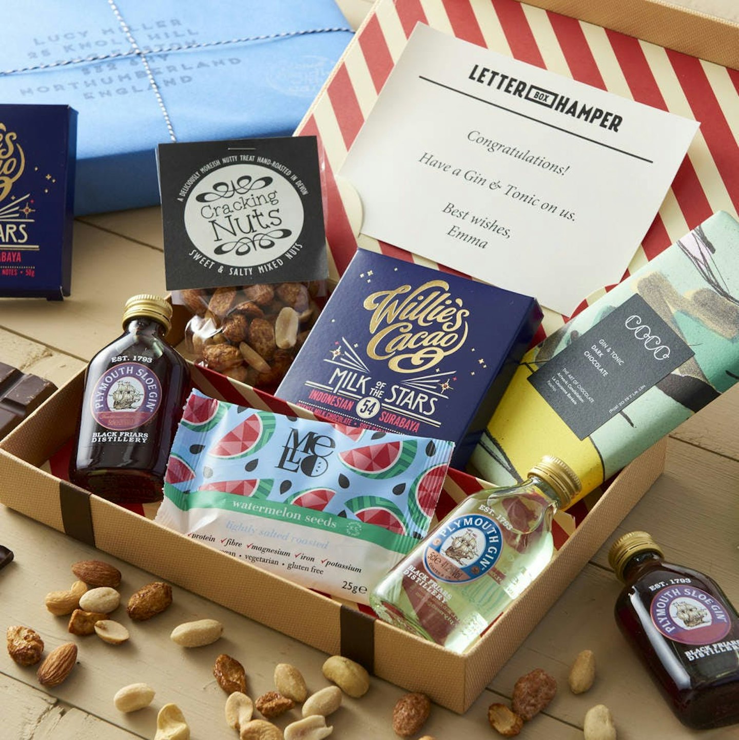 Gin And Chocolate Lovers Letter Box Hamper