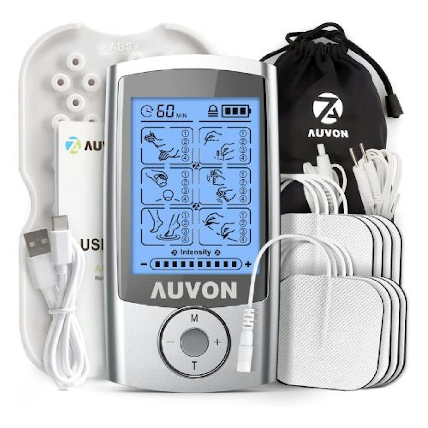  AUVON Rechargeable TENS Machine Muscle Stimulator for Pain Relief