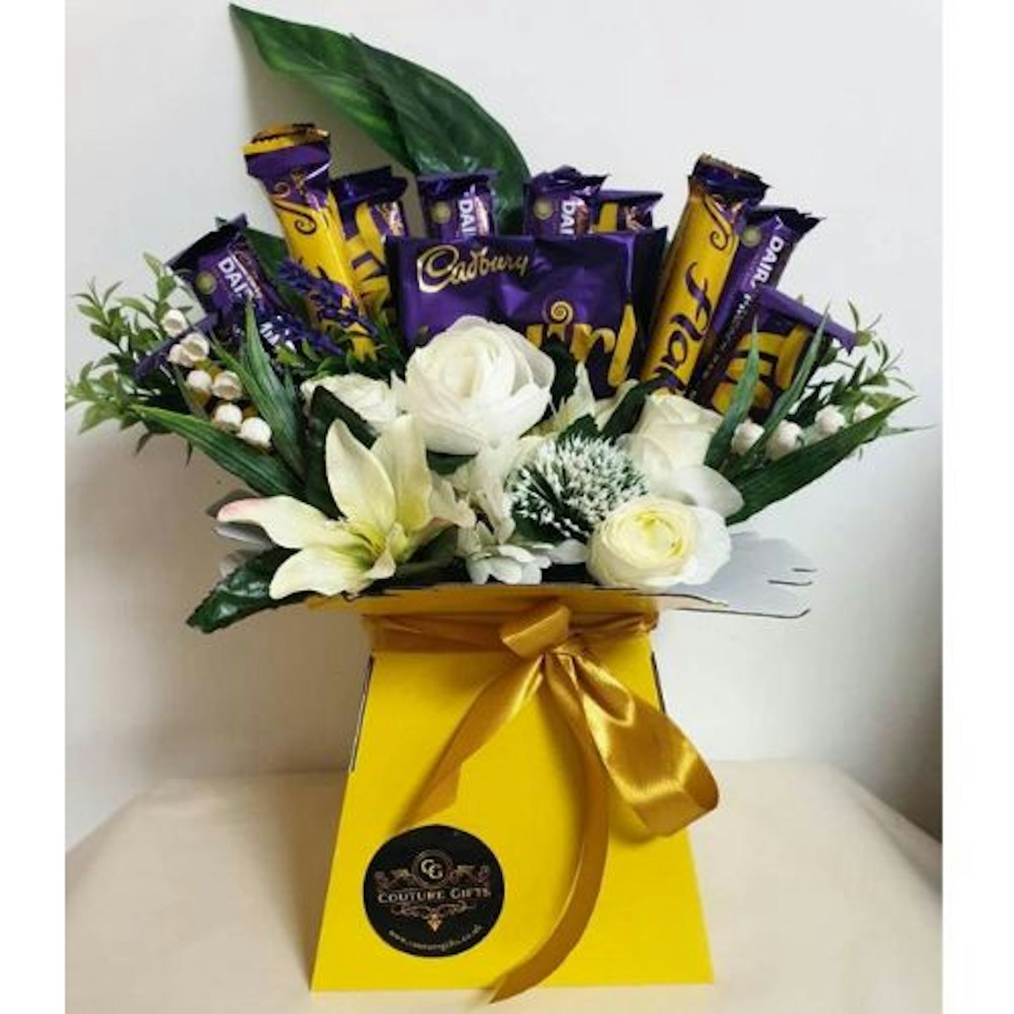 Chocolate Bouquet Yellow Cadbury's Silk Flowers Gift Hamper