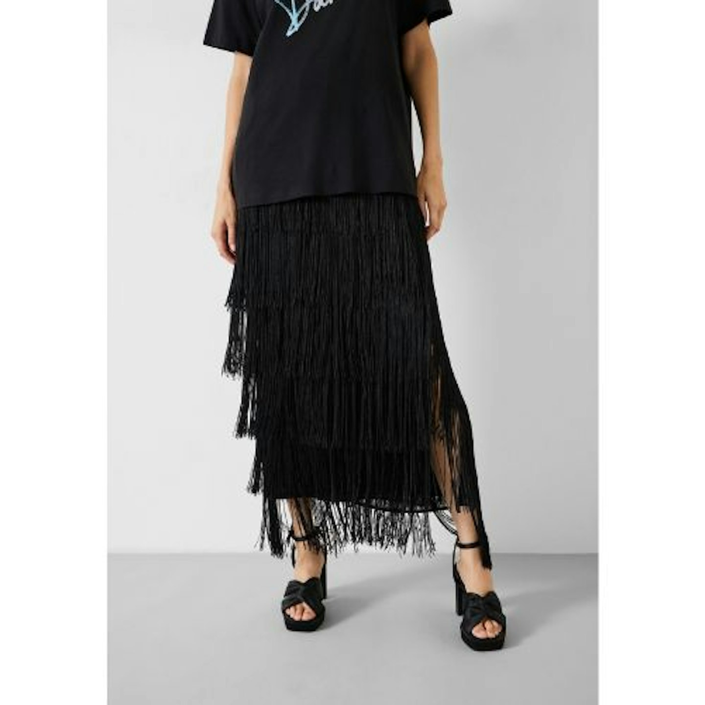 Hailey Fringe Maxi Skirt