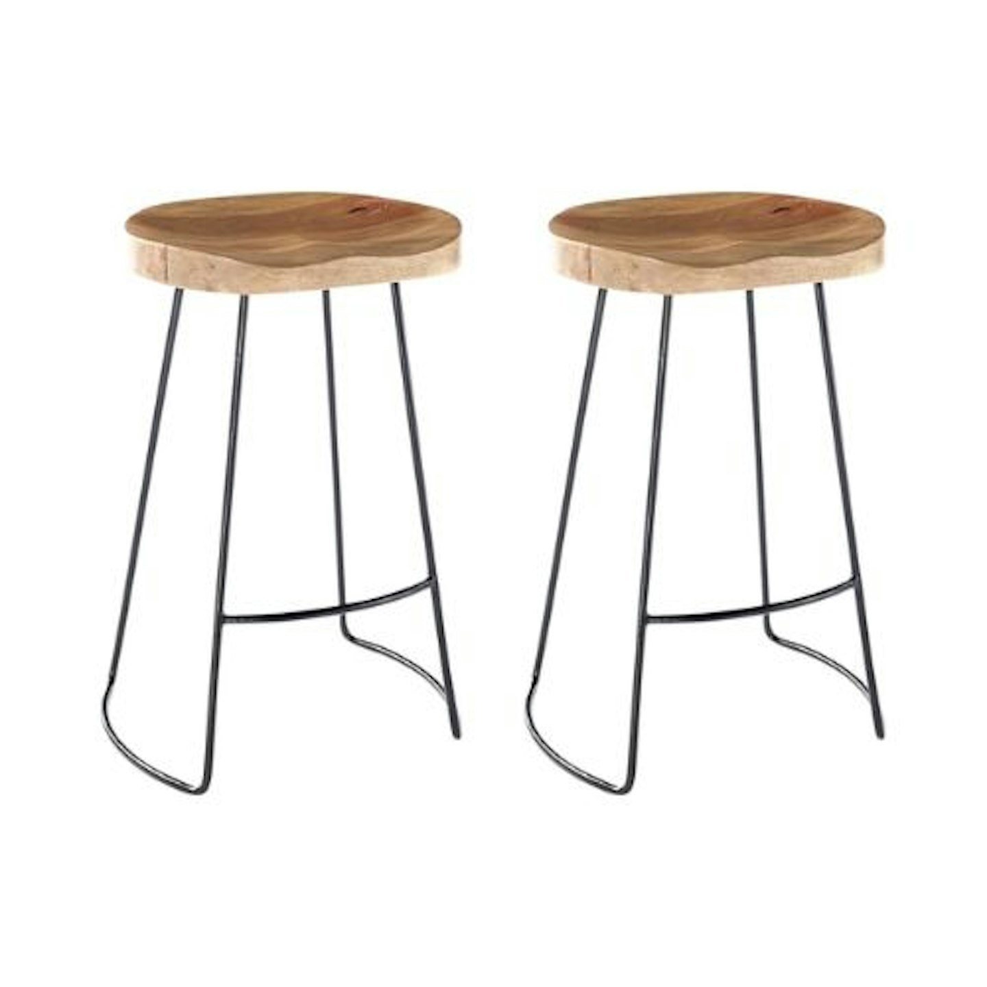 Hamlin Solid Wood 70cm Stool (Set of 2)