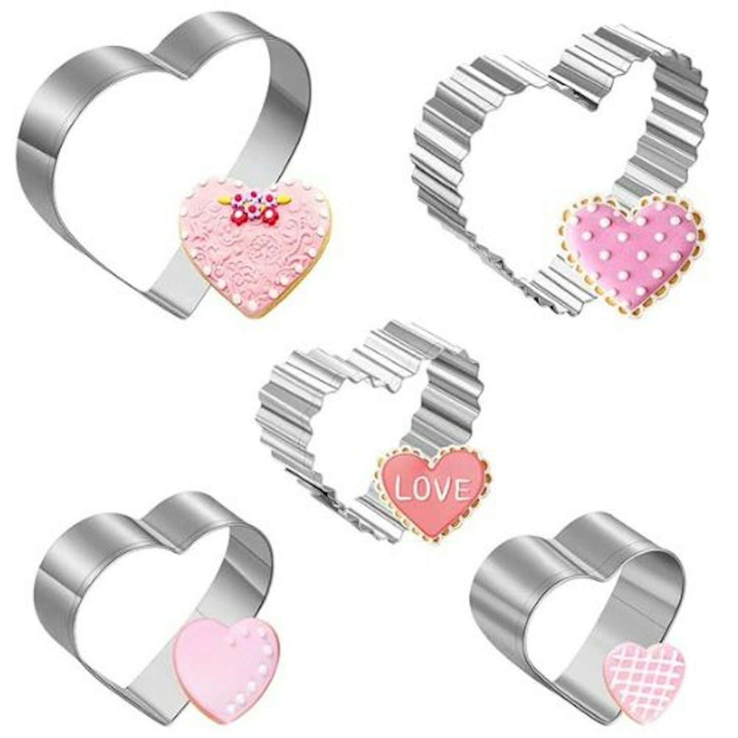 Heart Cookie Cutters Set, Joyoldelf 