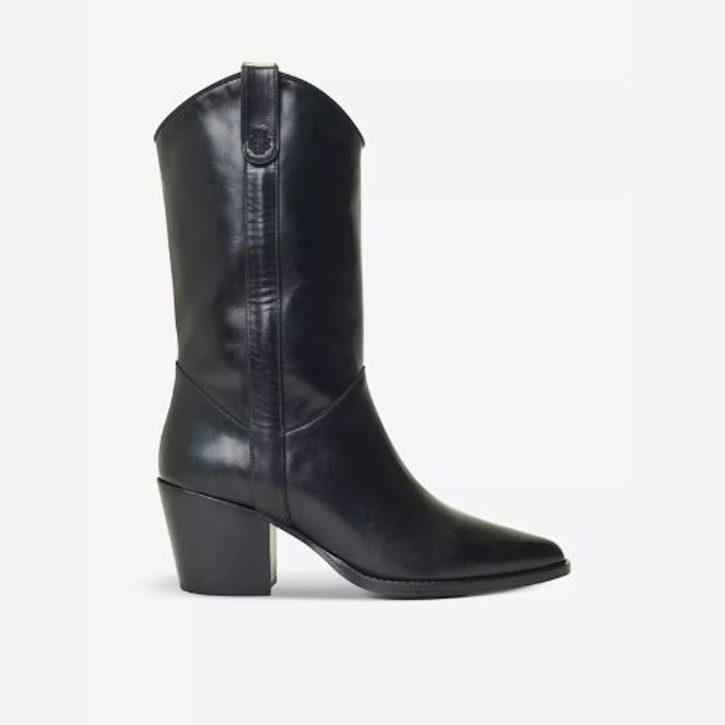 MAJE Pointed-toe heeled leather cowboy boots