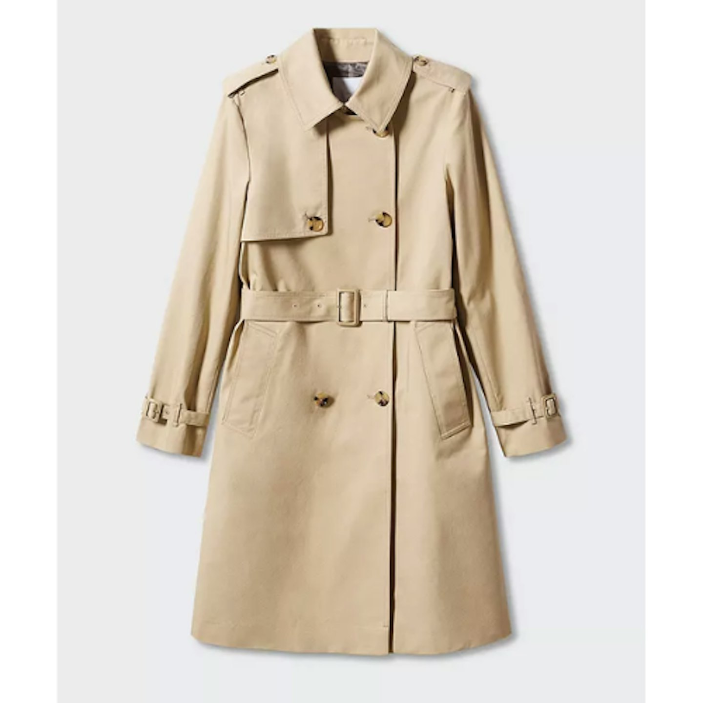 Mango Polana Trench Coat, Medium Brown