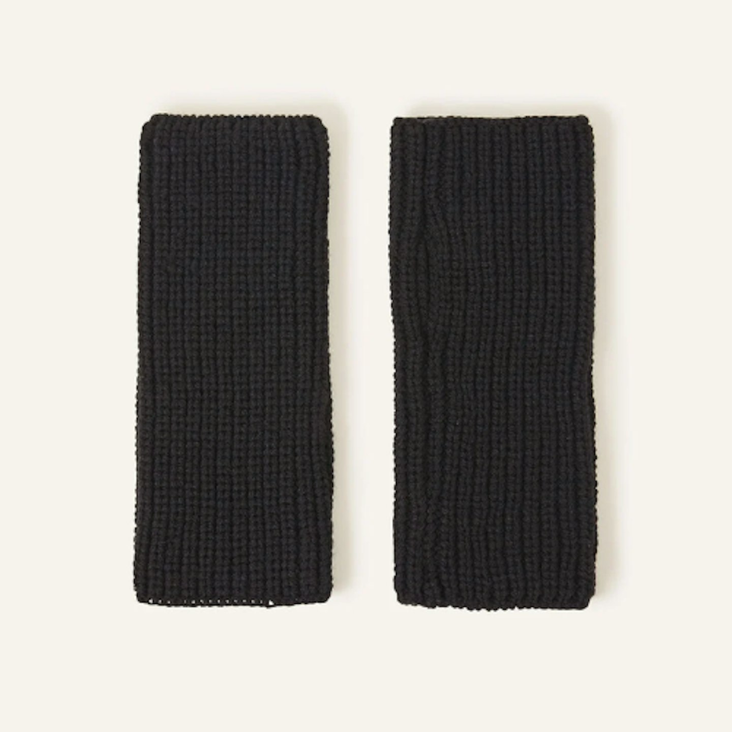 RIBBED CUT OFF GLOVES BLACK