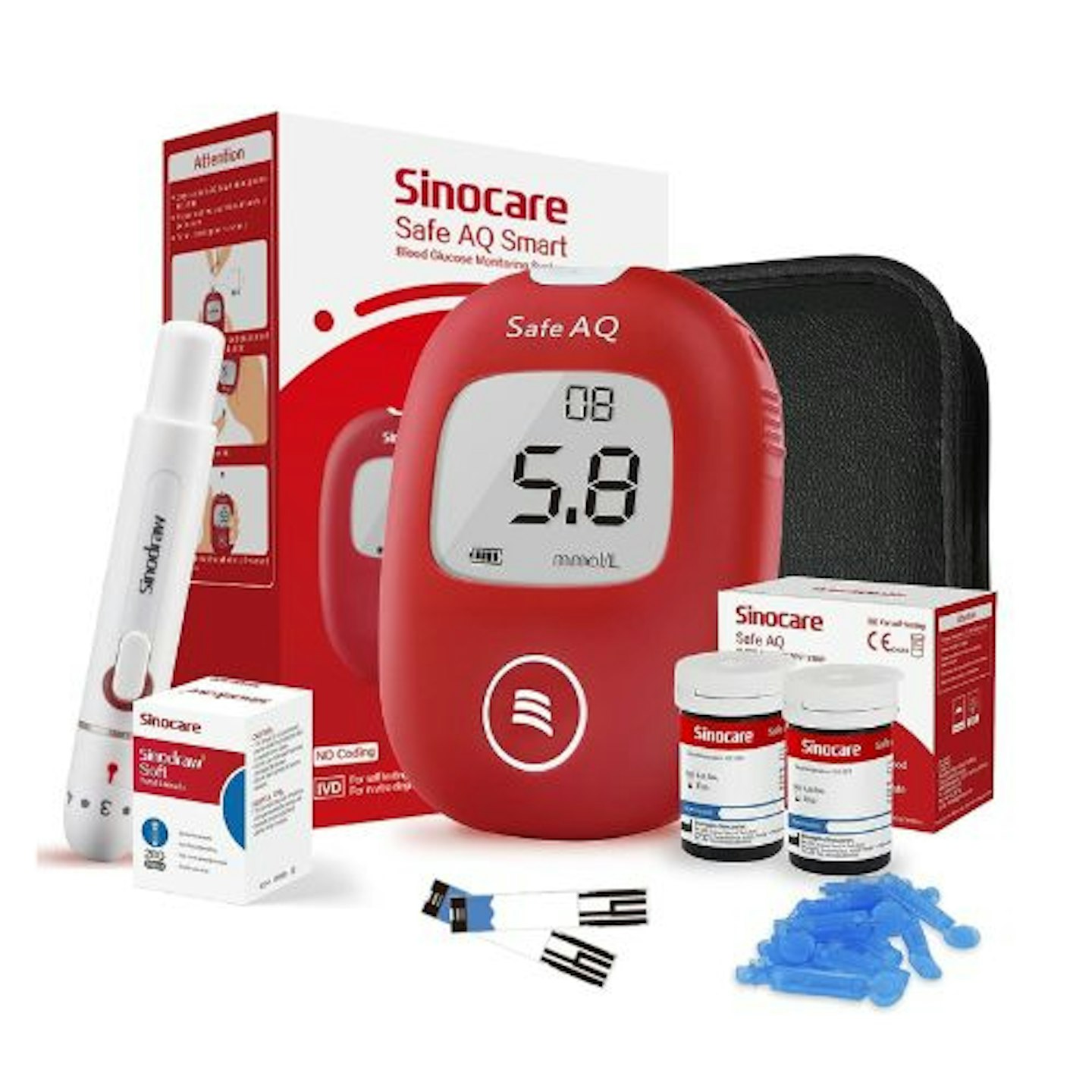 Sinocare Diabetes Testing Kit with Monitor