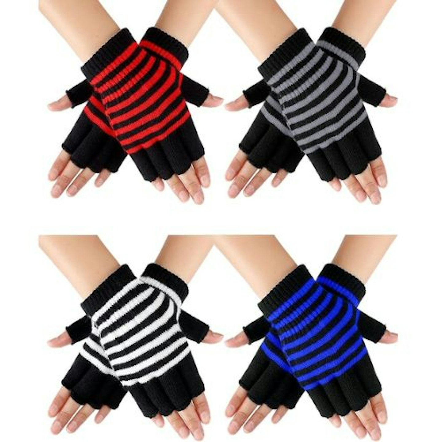 Striped gloves