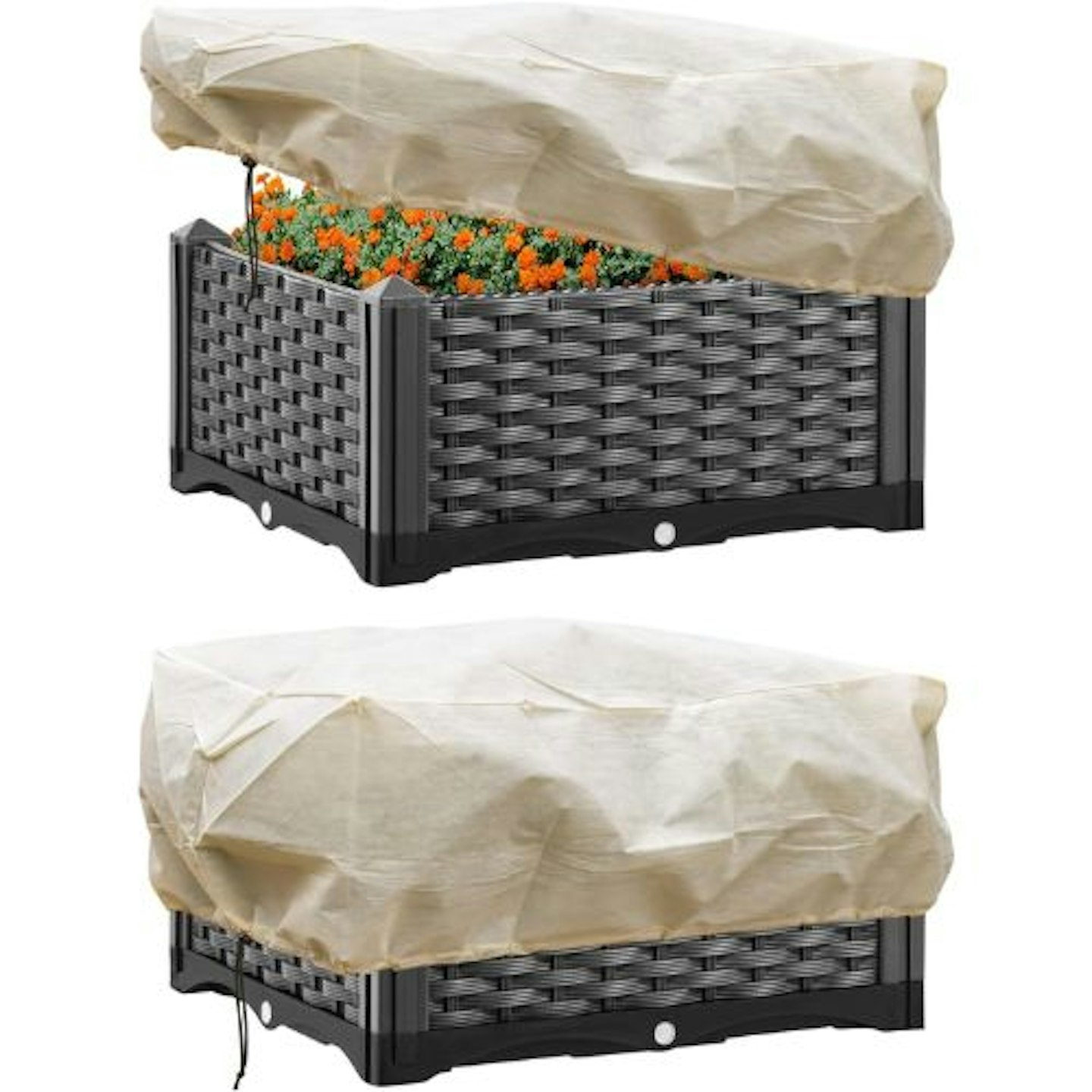 Tesmotor Flower Box Plant Protection Covers for Winter Protection