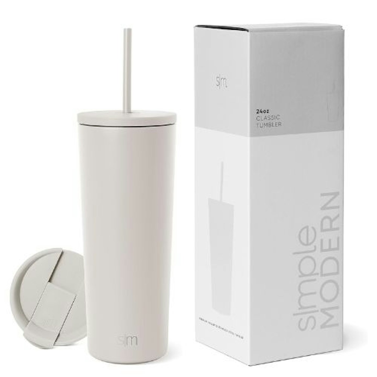 Simple Modern Classic Insulated 830ml Tumbler with Reusable Straw and Extra Leak Proof Flip Lid BPA-free