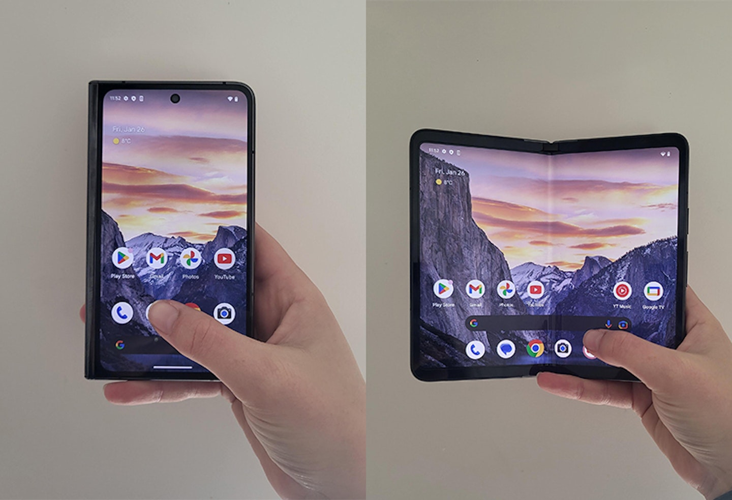 google pixel fold open and shut