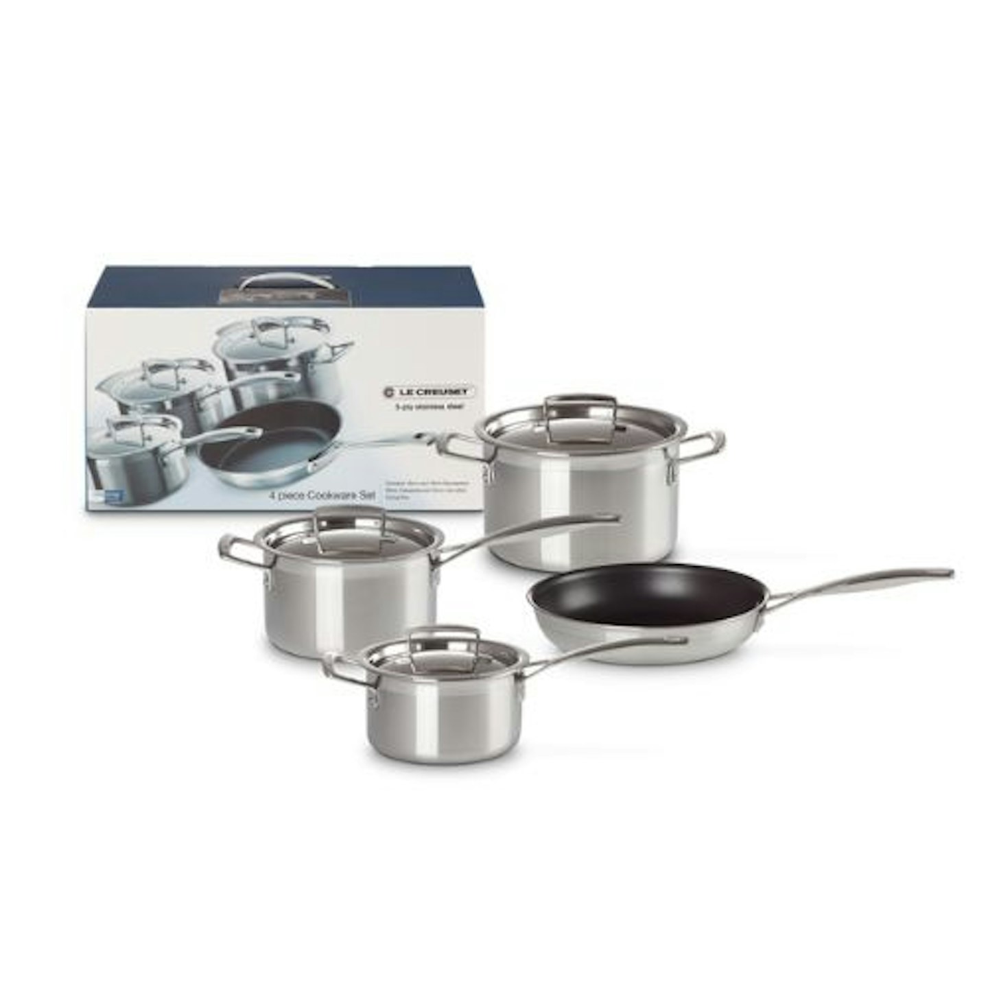 3-ply Stainless Steel 4-piece Cookware Set