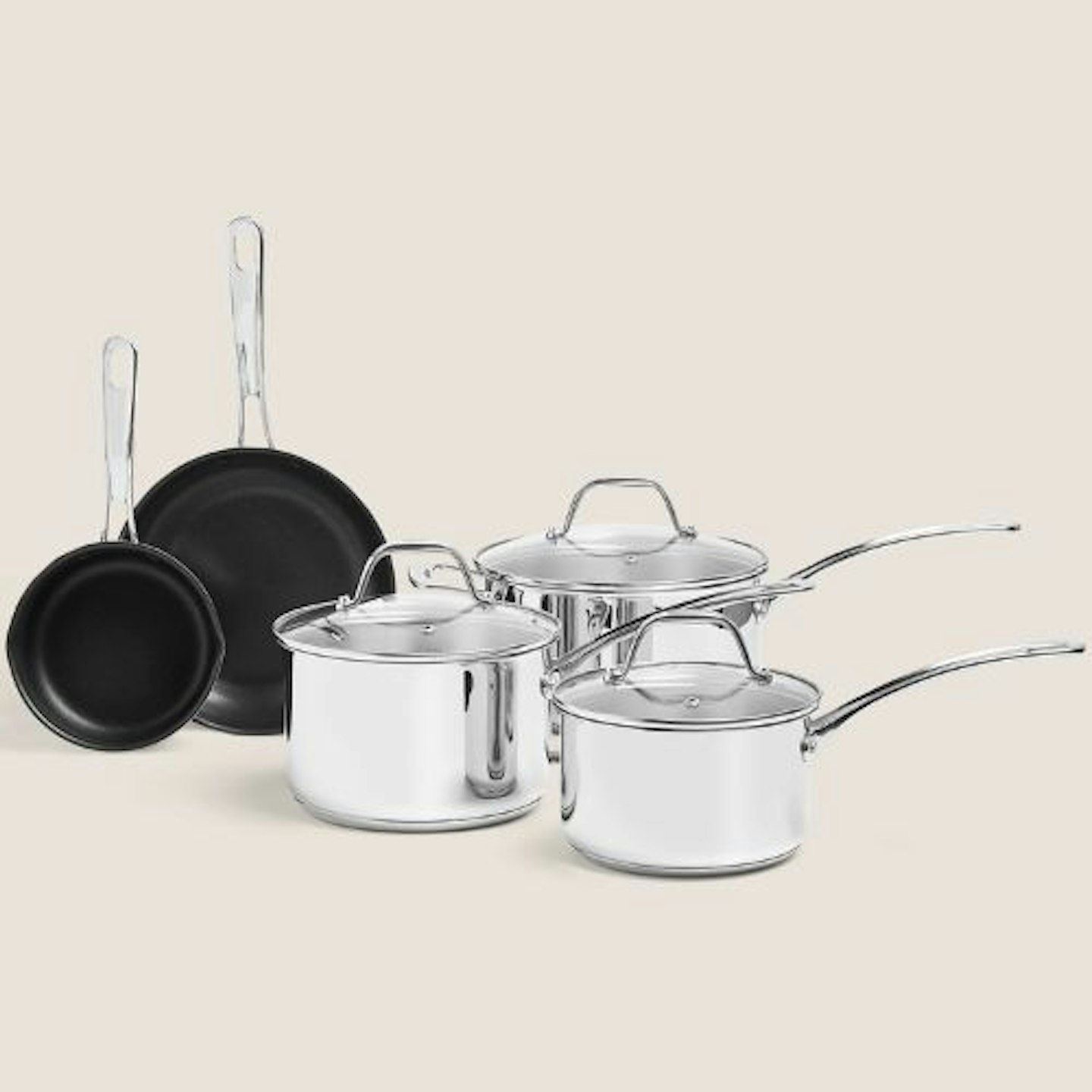 5 Piece Stainless Steel Pan Set