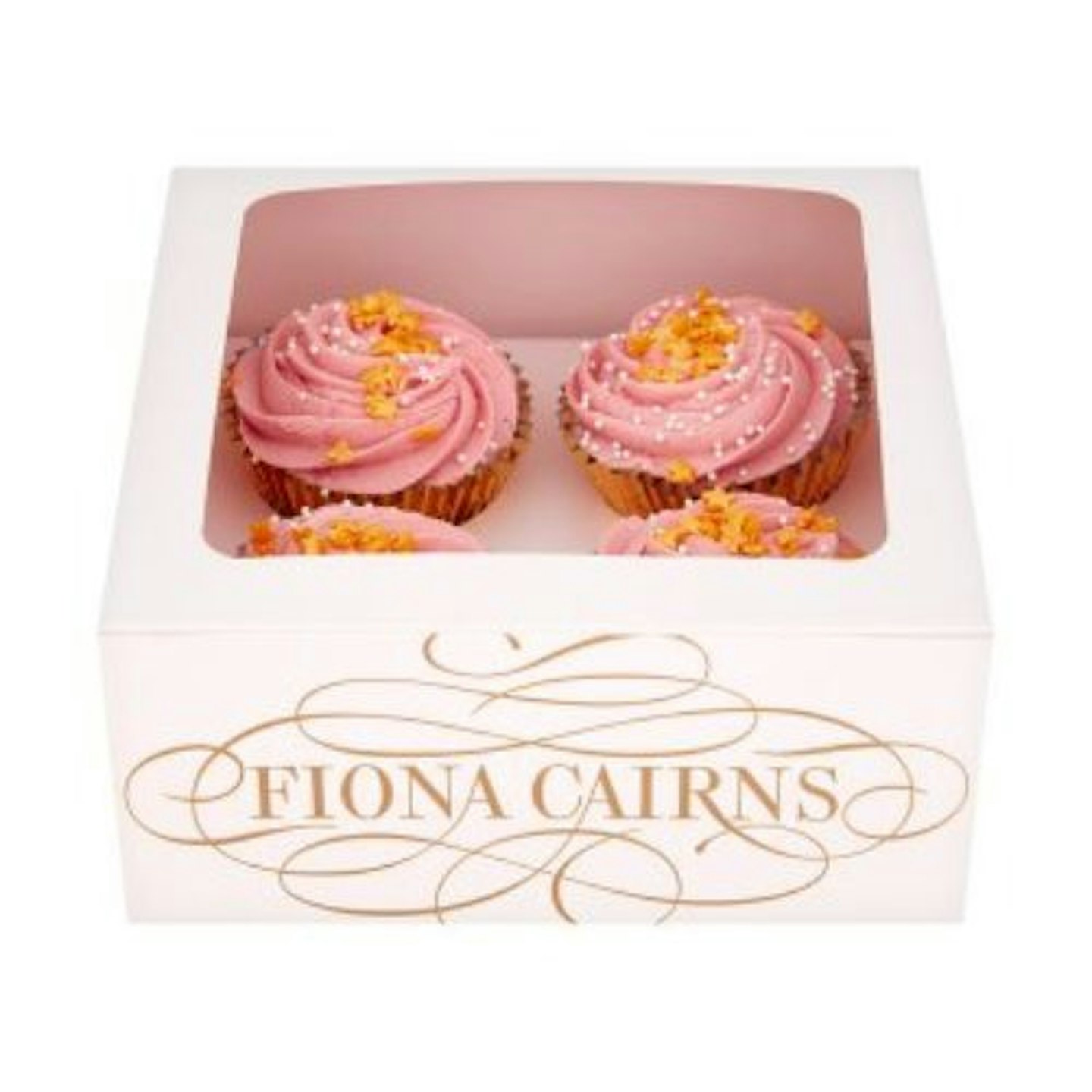 Fiona Cairns Four Pink Buttercream Cupcakes