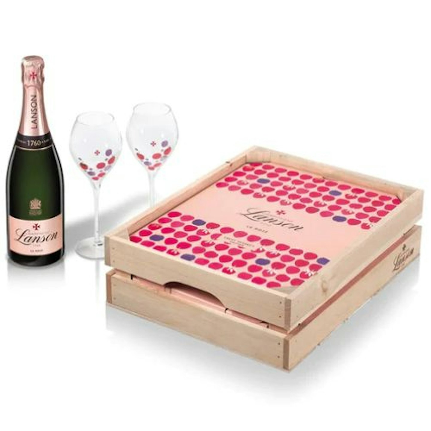 Lanson Rosé Champagne Fruit Market Gift Set