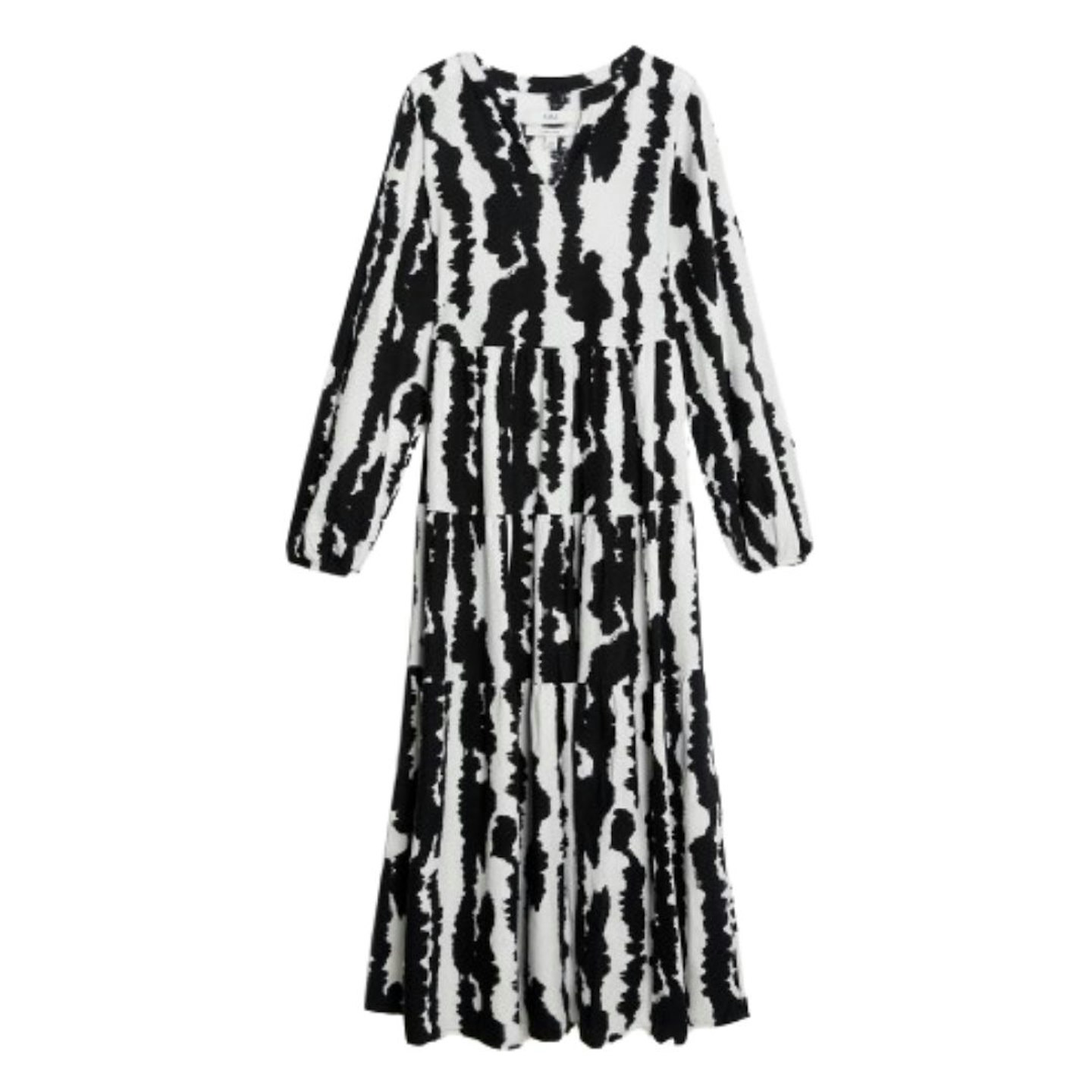 The best Marks and Spencer dresses: Linen Rich Printed V-Neck Midaxi Dress