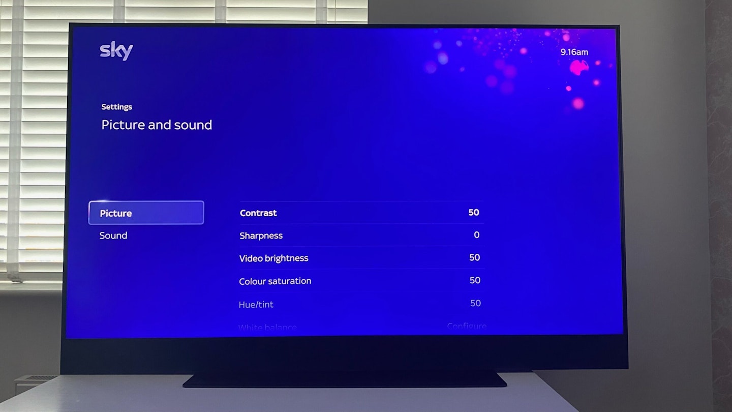 Sky Glass TV picture settings