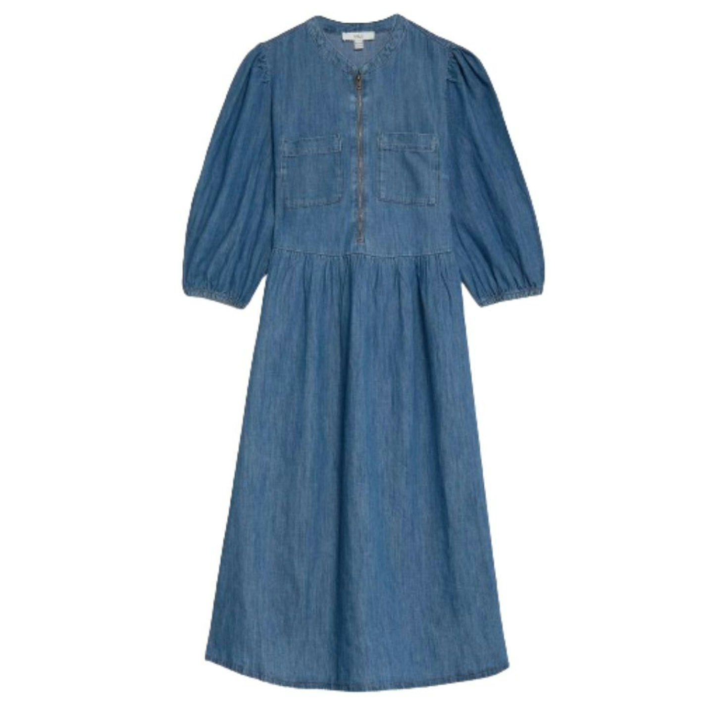 The best Marks and Spencer dresses: Pure Cotton Denim Midi Waisted Dress