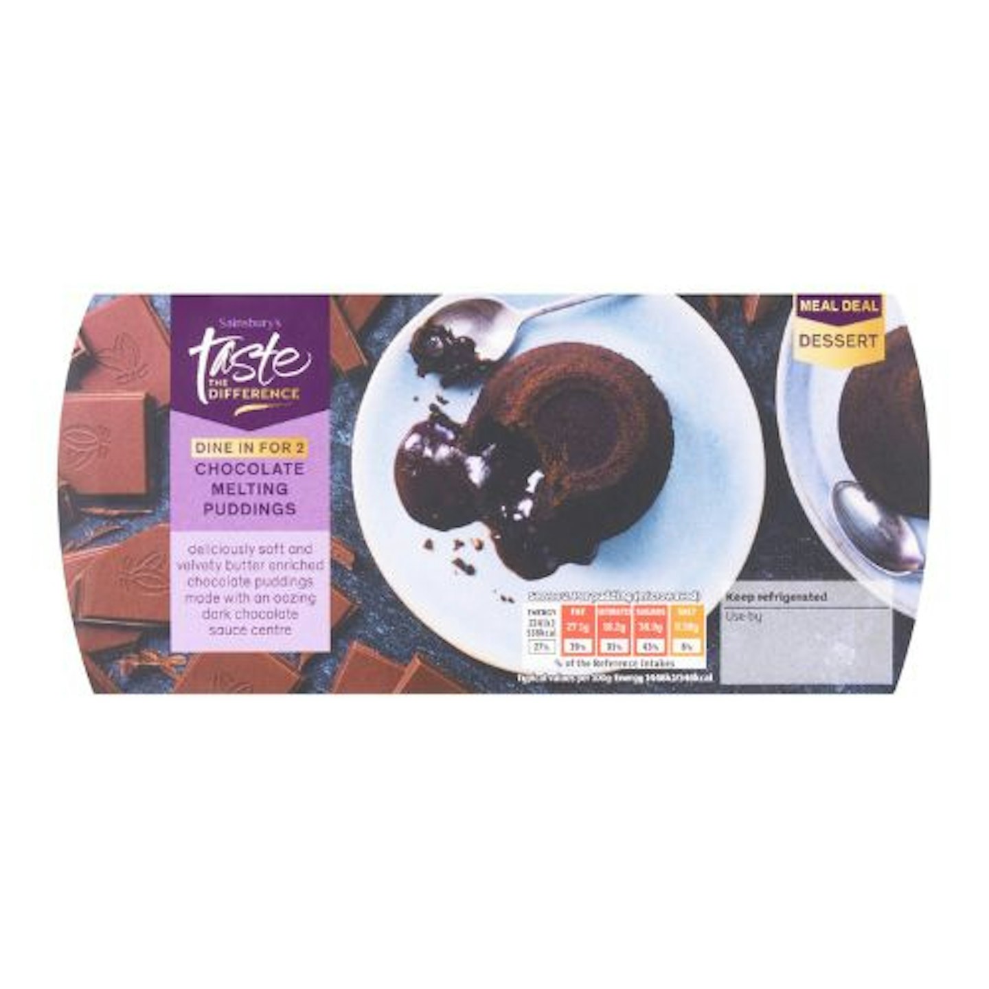 Sainsbury's Chocolate Melting Puddings, Taste the Difference 2x155g