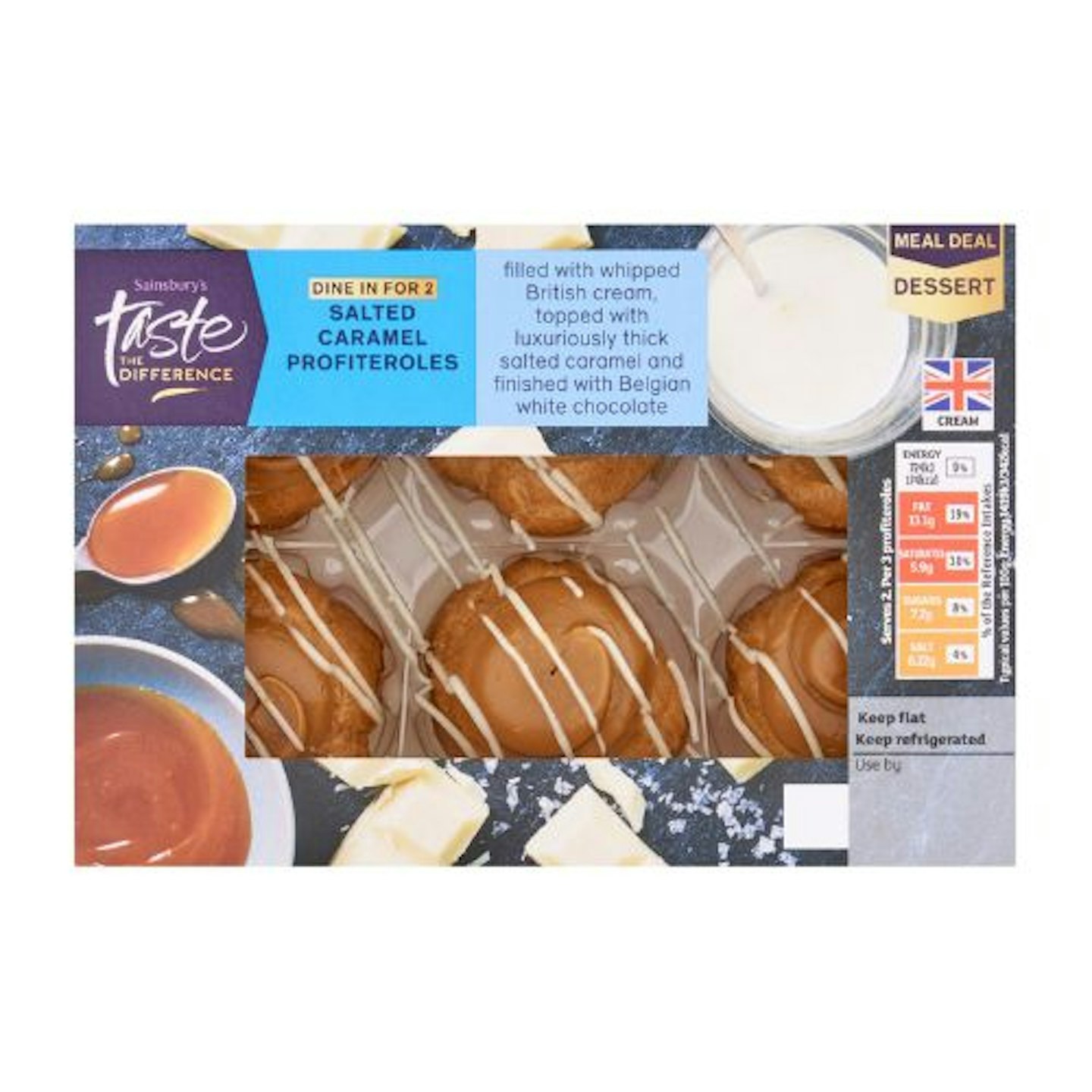 Sainsbury's Salted Caramel Profiteroles