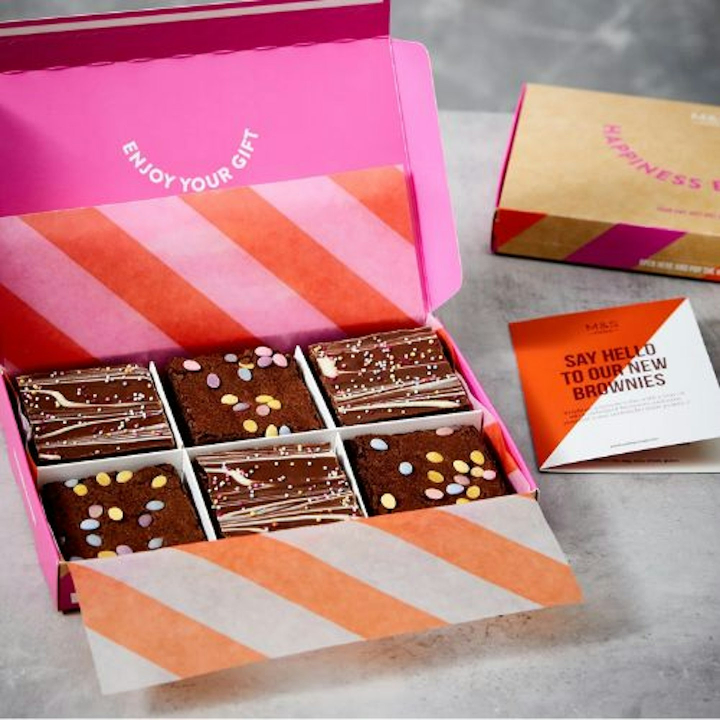 Six Confetti Indulgent Chocolate Brownies Letterbox Gift