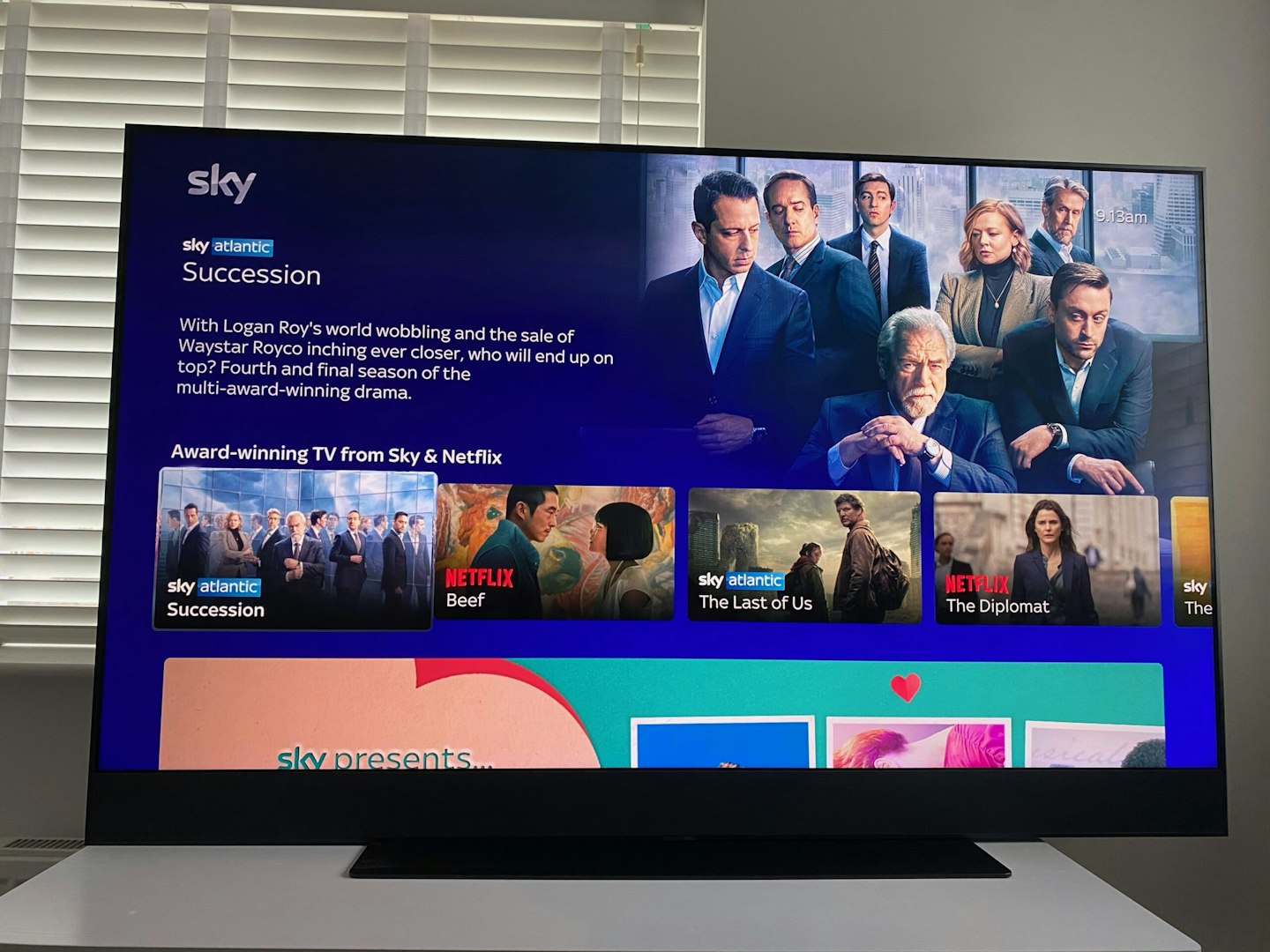 Sky Glass TV streaming tabs