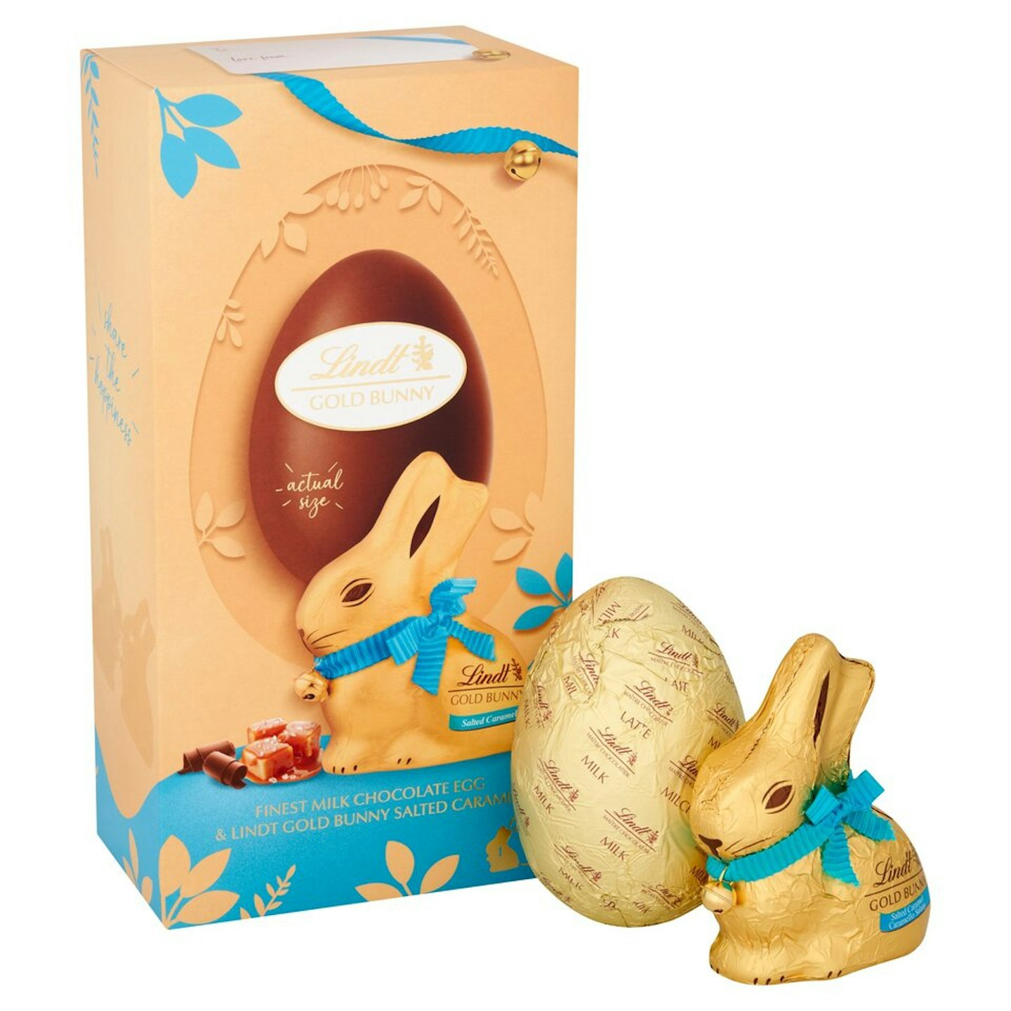 Lindt Milk Chocolate Easter Egg with Gold Bunny Salted Caramel