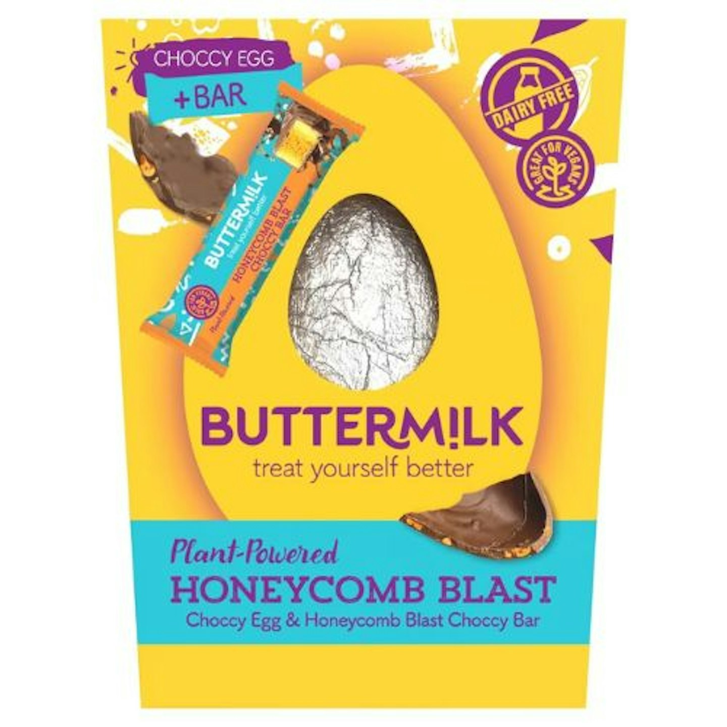 Buttermilk Plant Powered Honeycomb Blast Choccy Egg and Bar