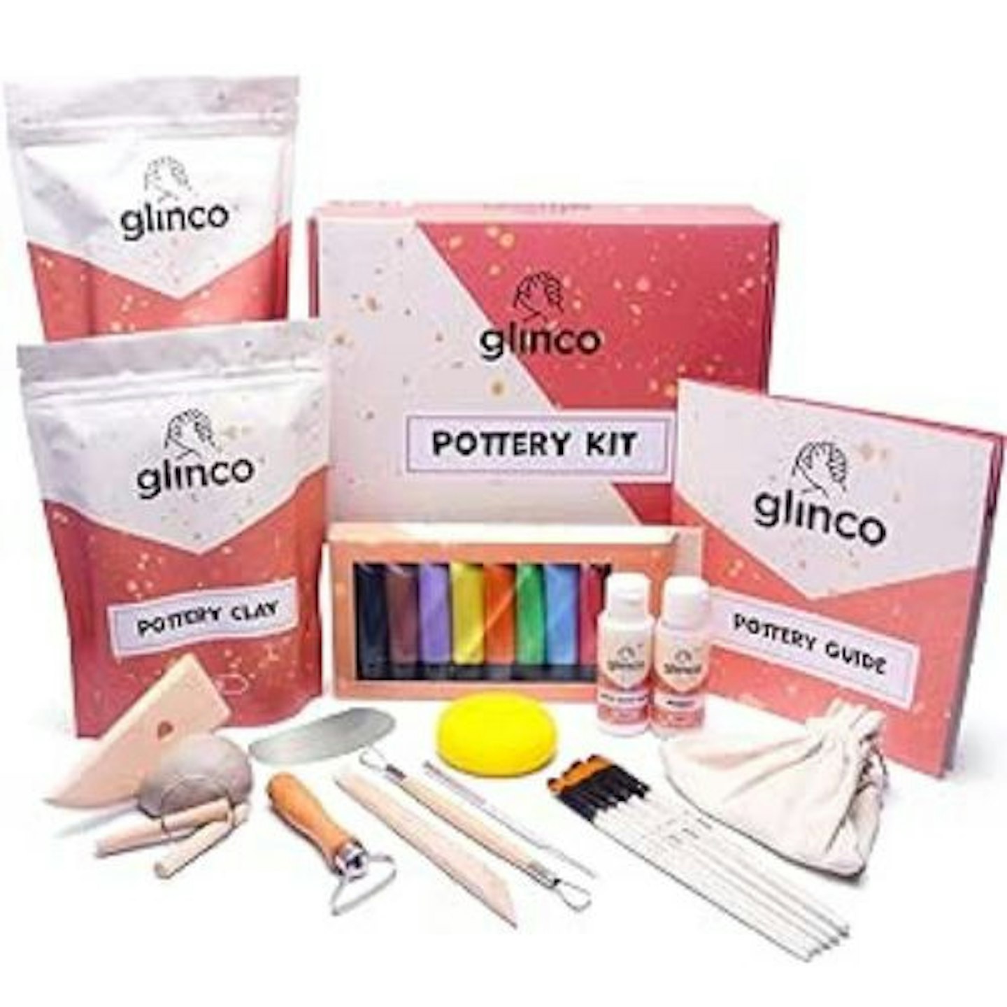 Glinco Ultimate Air Dried Clay Pottery Kit for Beginners