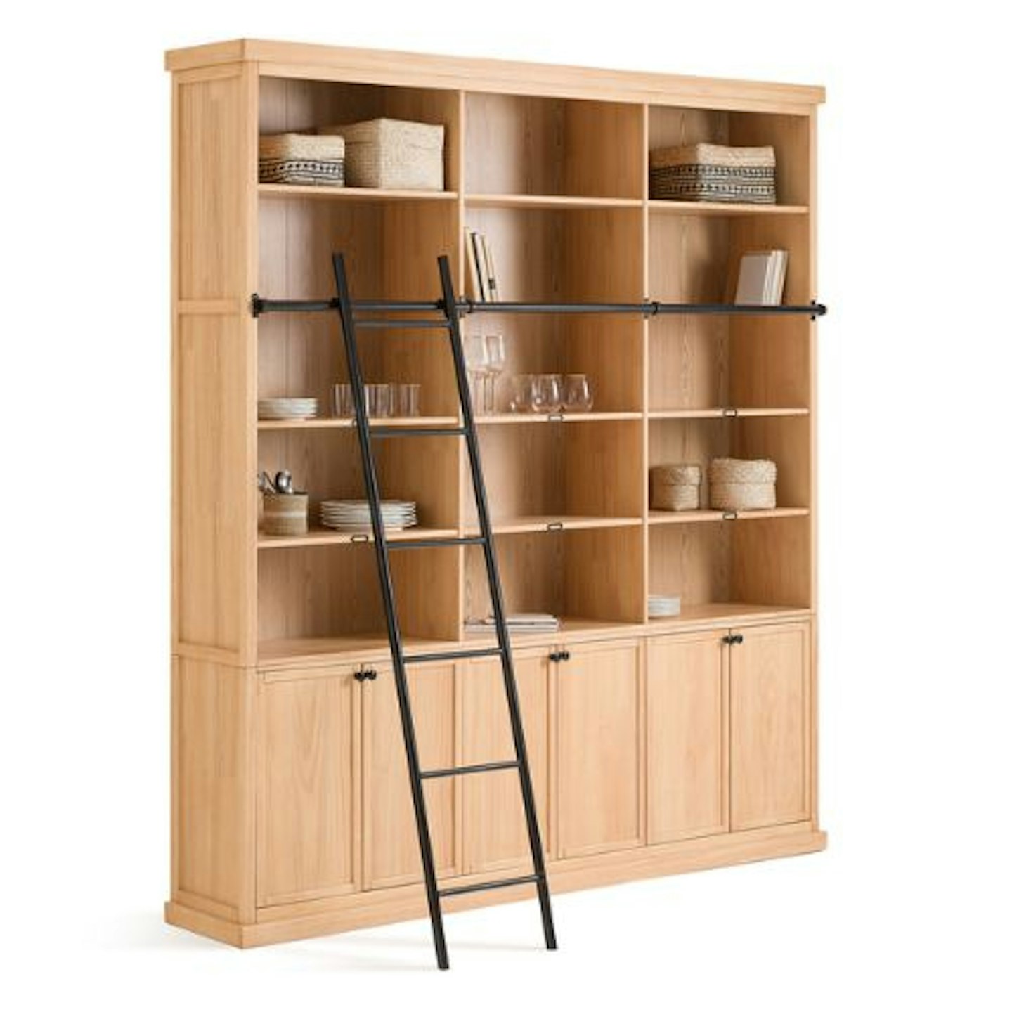 La Redoute Gabin Pine Bookcase with Ladder