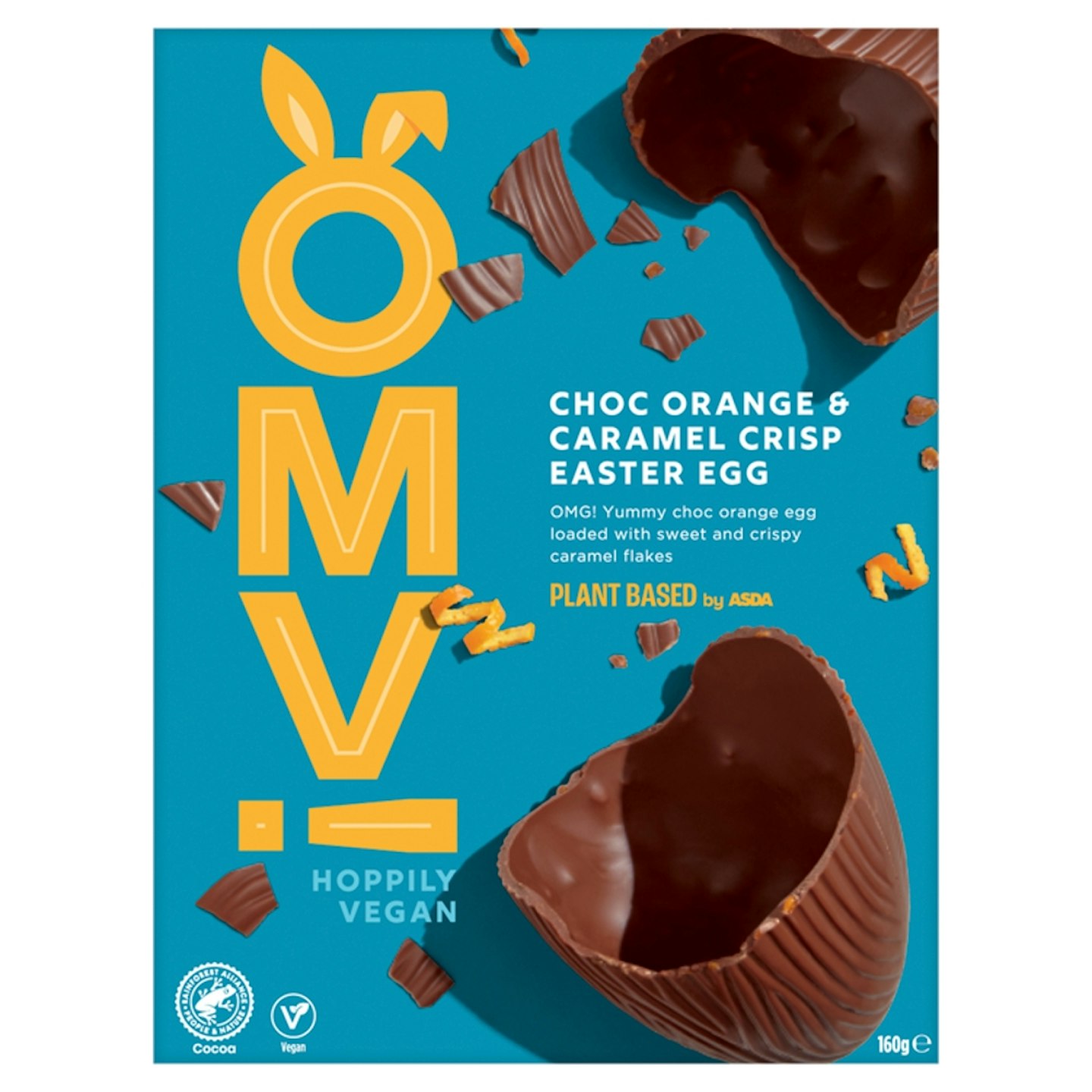 OMV! Deliciously Vegan Choc Orange & Caramel Crisp Easter Egg 