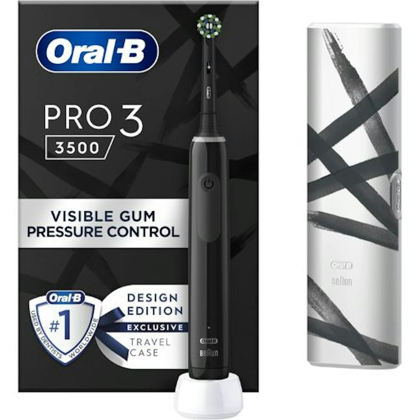 Oral-B Pro 3 Electric Toothbrush, 1 Toothbrush Head & Travel Case