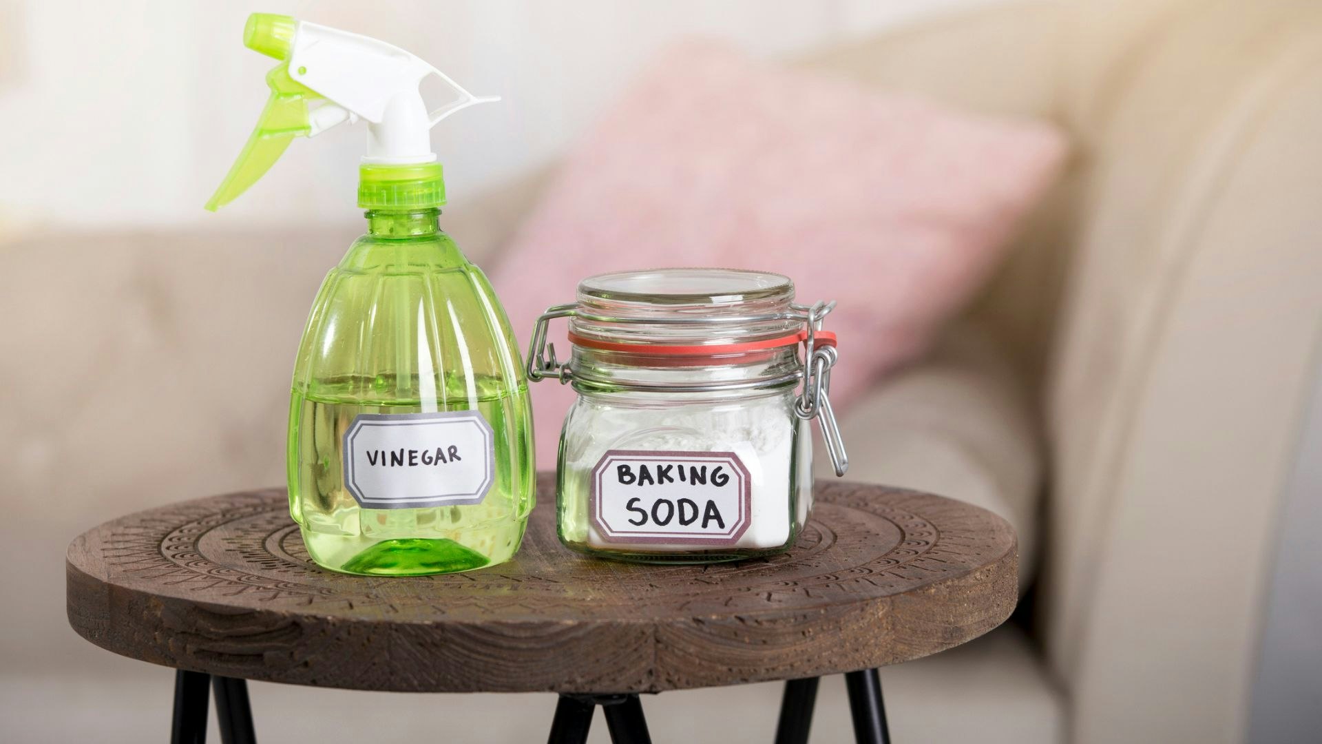 Two key household items: Vinegar and Baking Soda