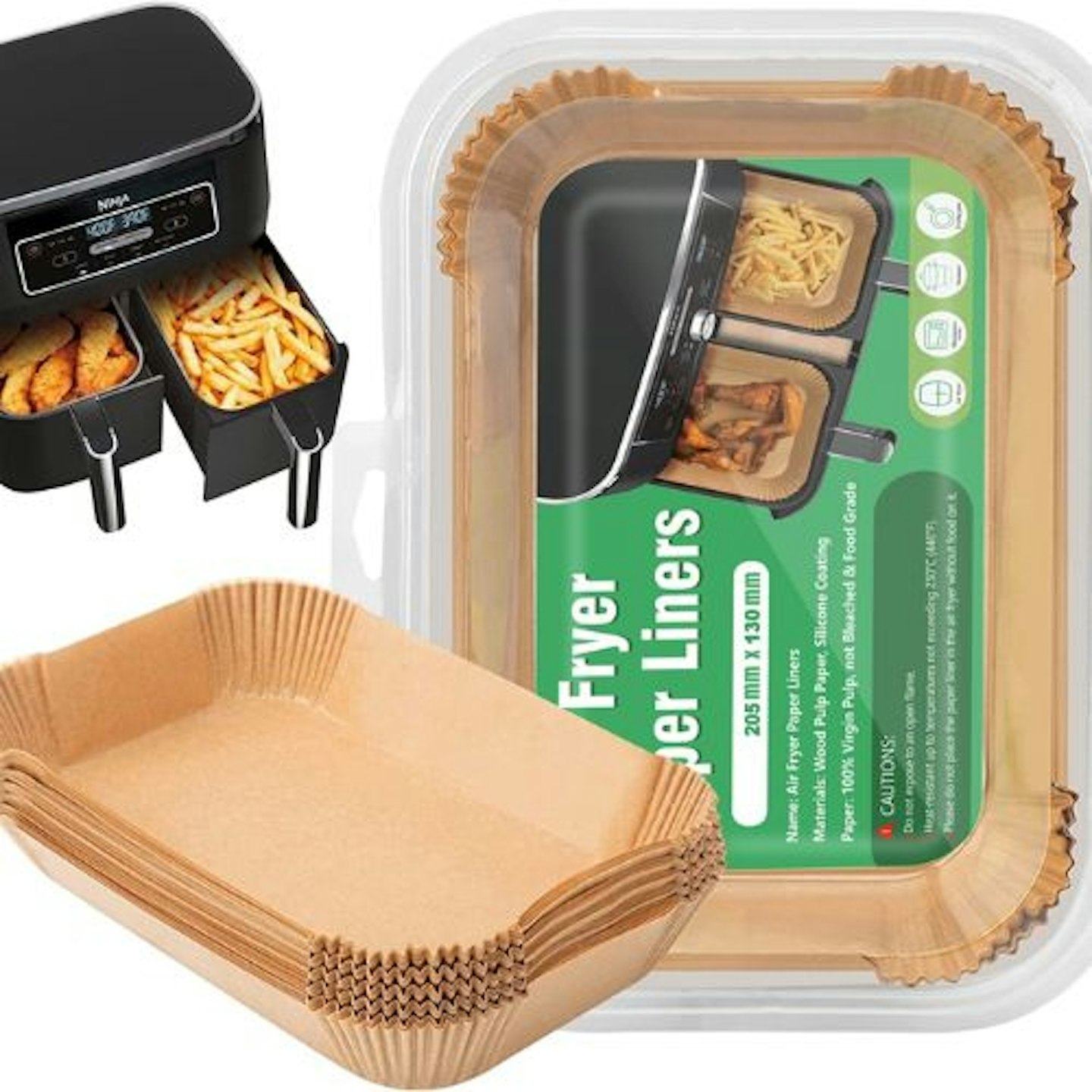 100-Piece Disposable Air Fryer Liners
