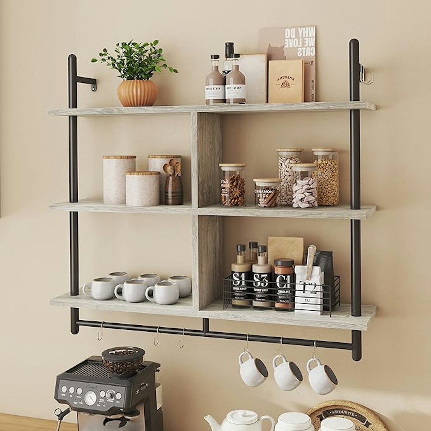 Utility room shelving unit, 3 tier